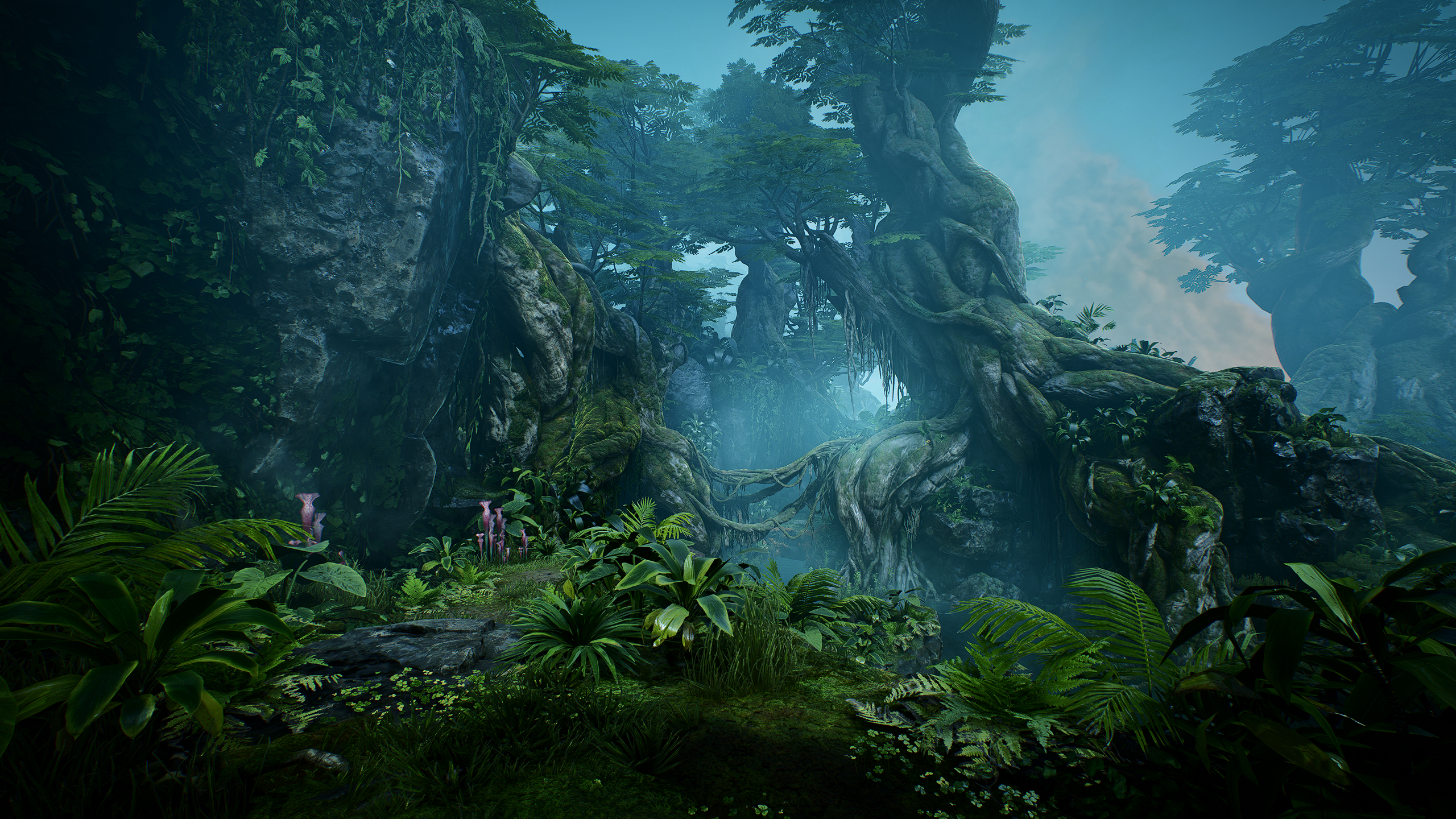 tropic-island. screen-shot. jungle. plants. gears-5. 