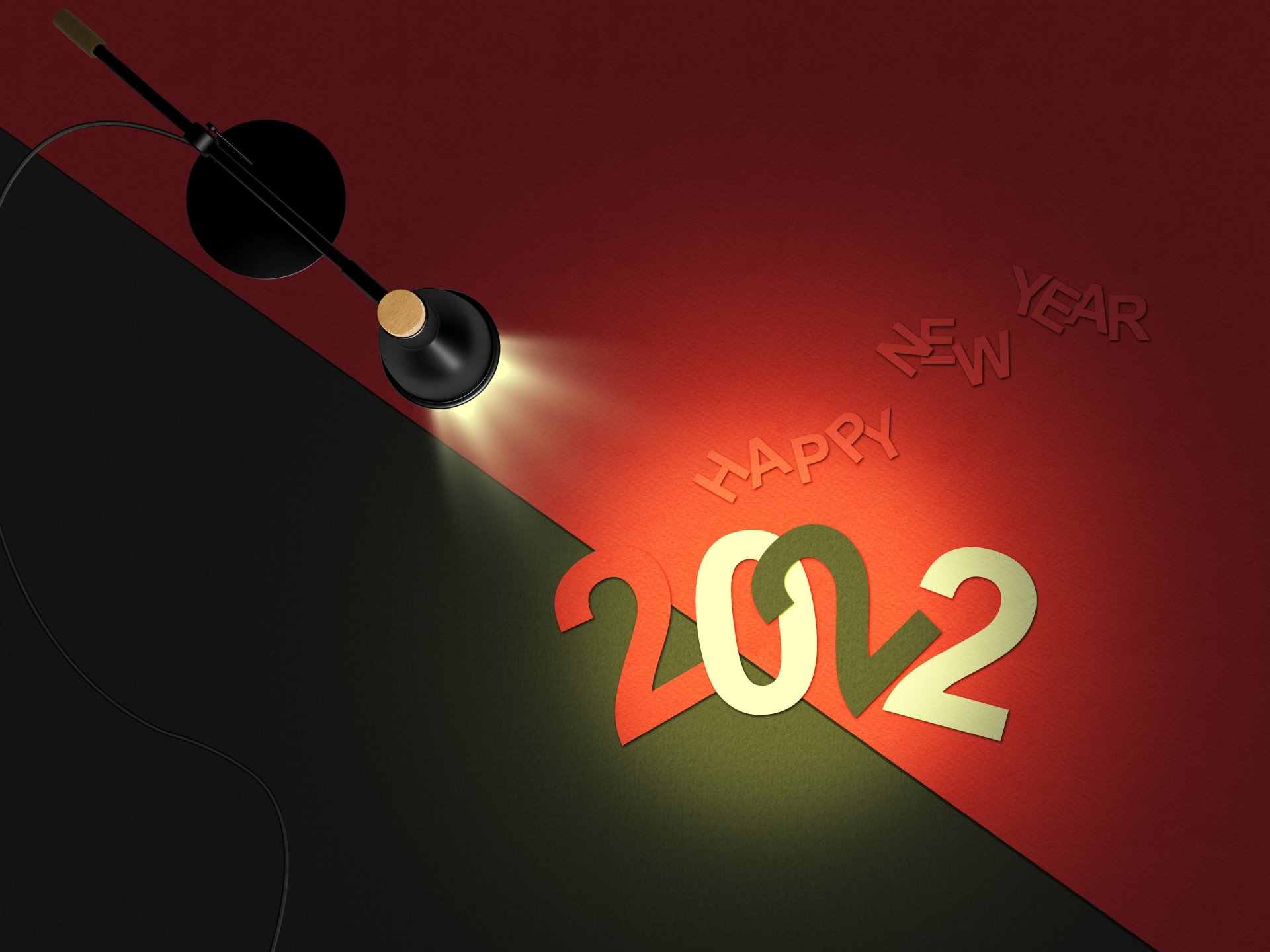 2022 Year Numbers Lamp Happy New Year 1920x1440