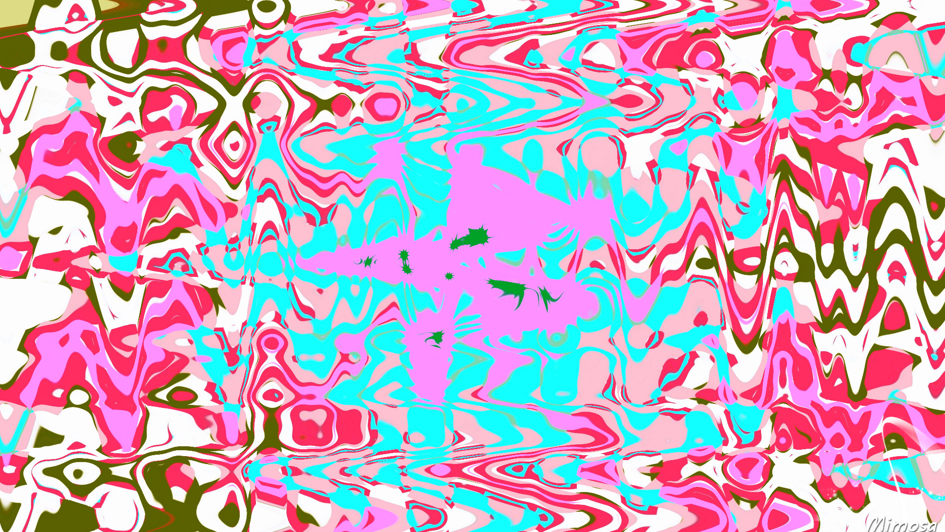 Artistic Digital Art Colors Wave Pink Red 1920x1080