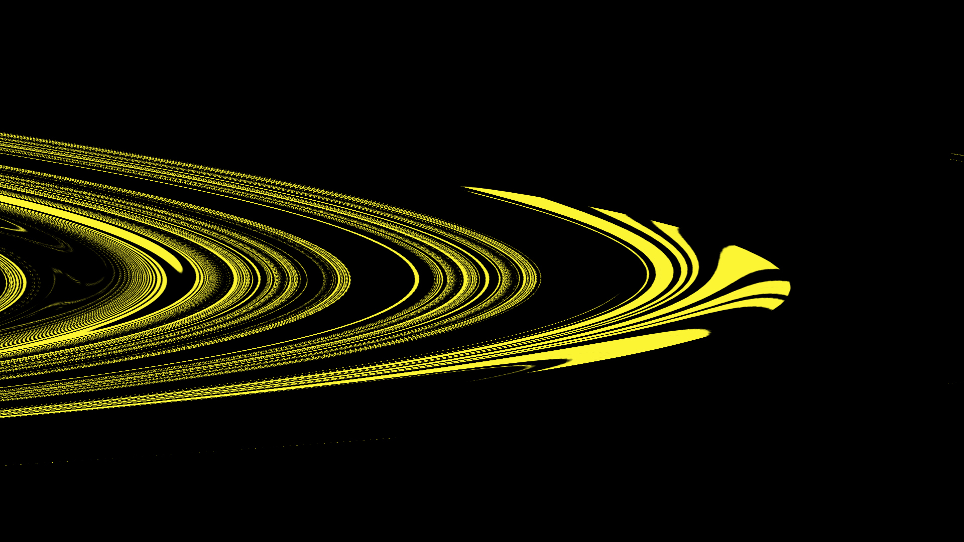 Abstract Artistic Curves Digital Art Yellow 1920x1080