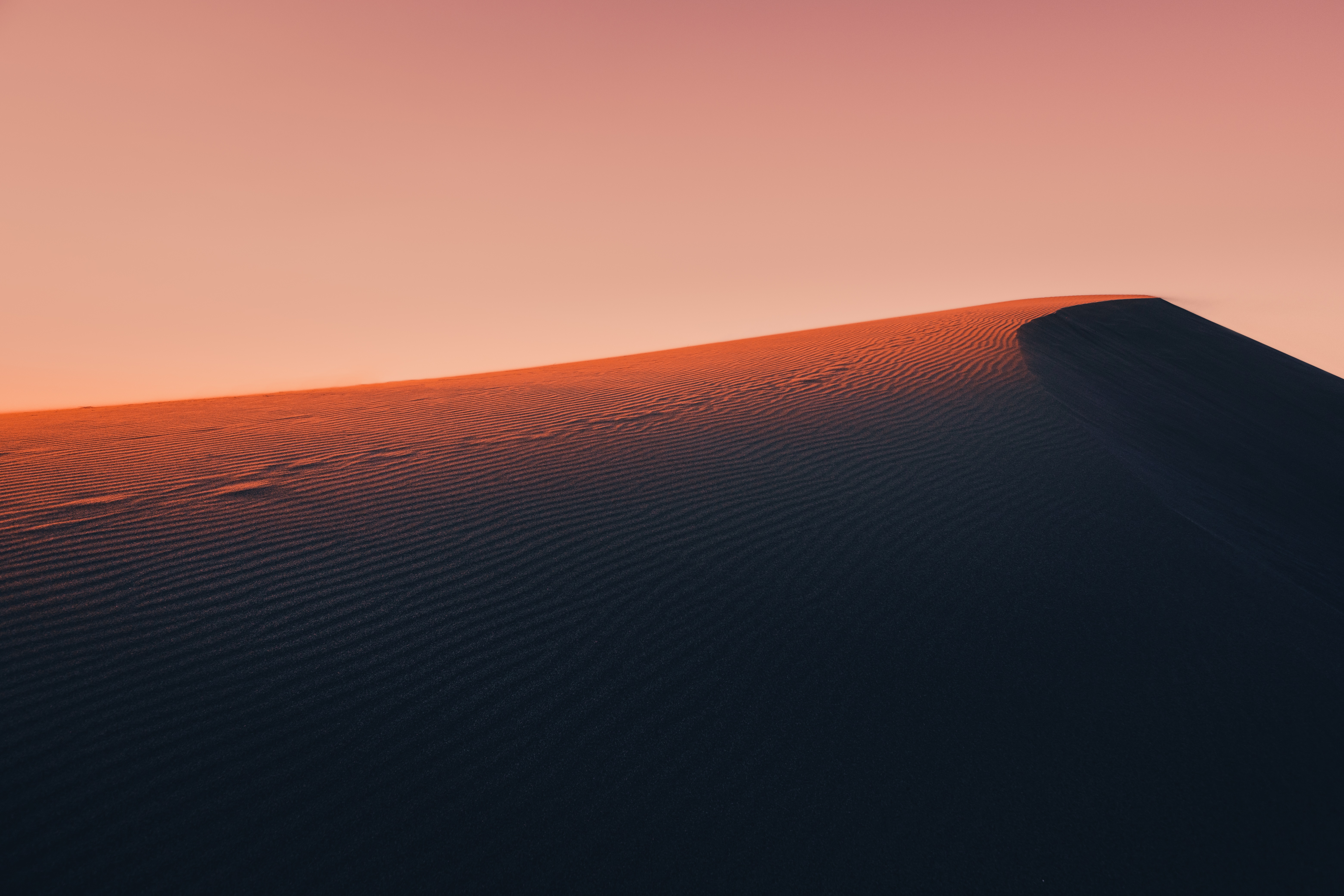 Desert Abstract Dry Sunset Lights Orange Shadow Hills Sand 6240x4160