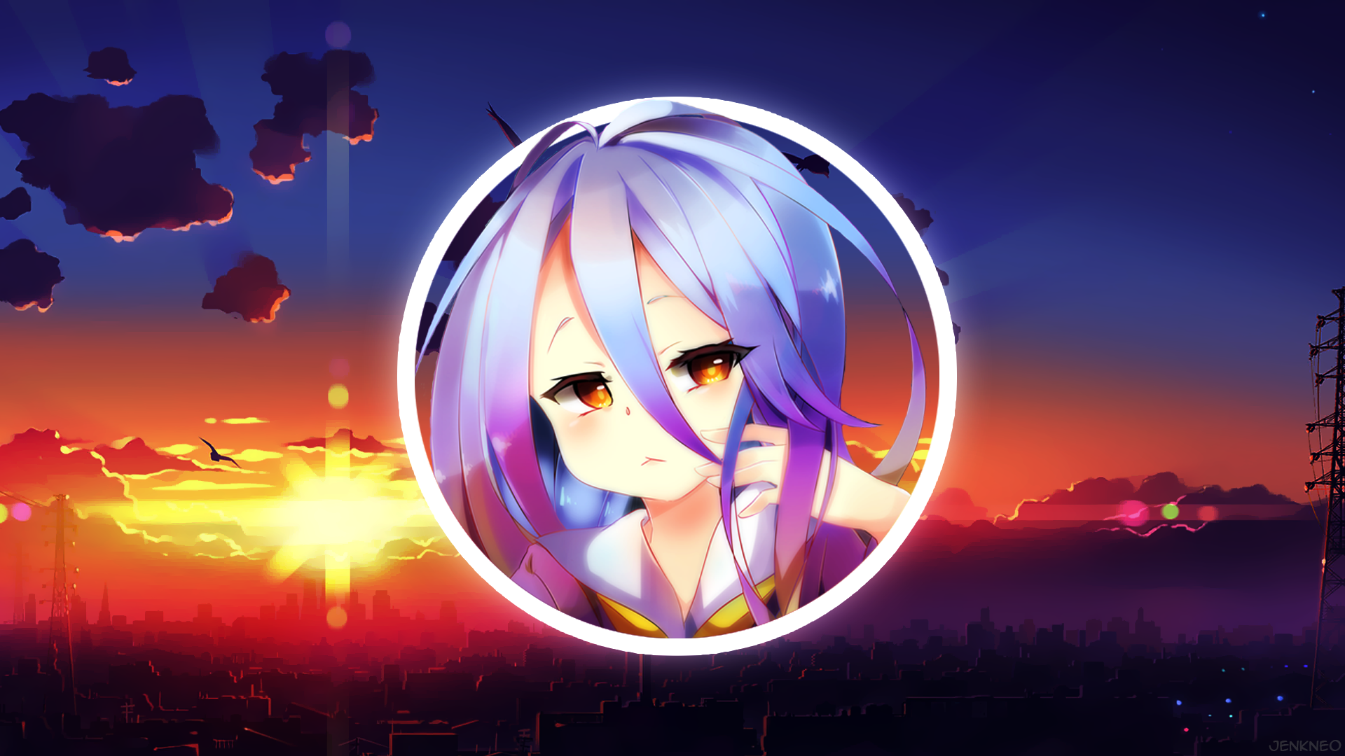 Anime Anime Girls Shiro No Game No Life No Game No Life Picture In Picture 1920x1080