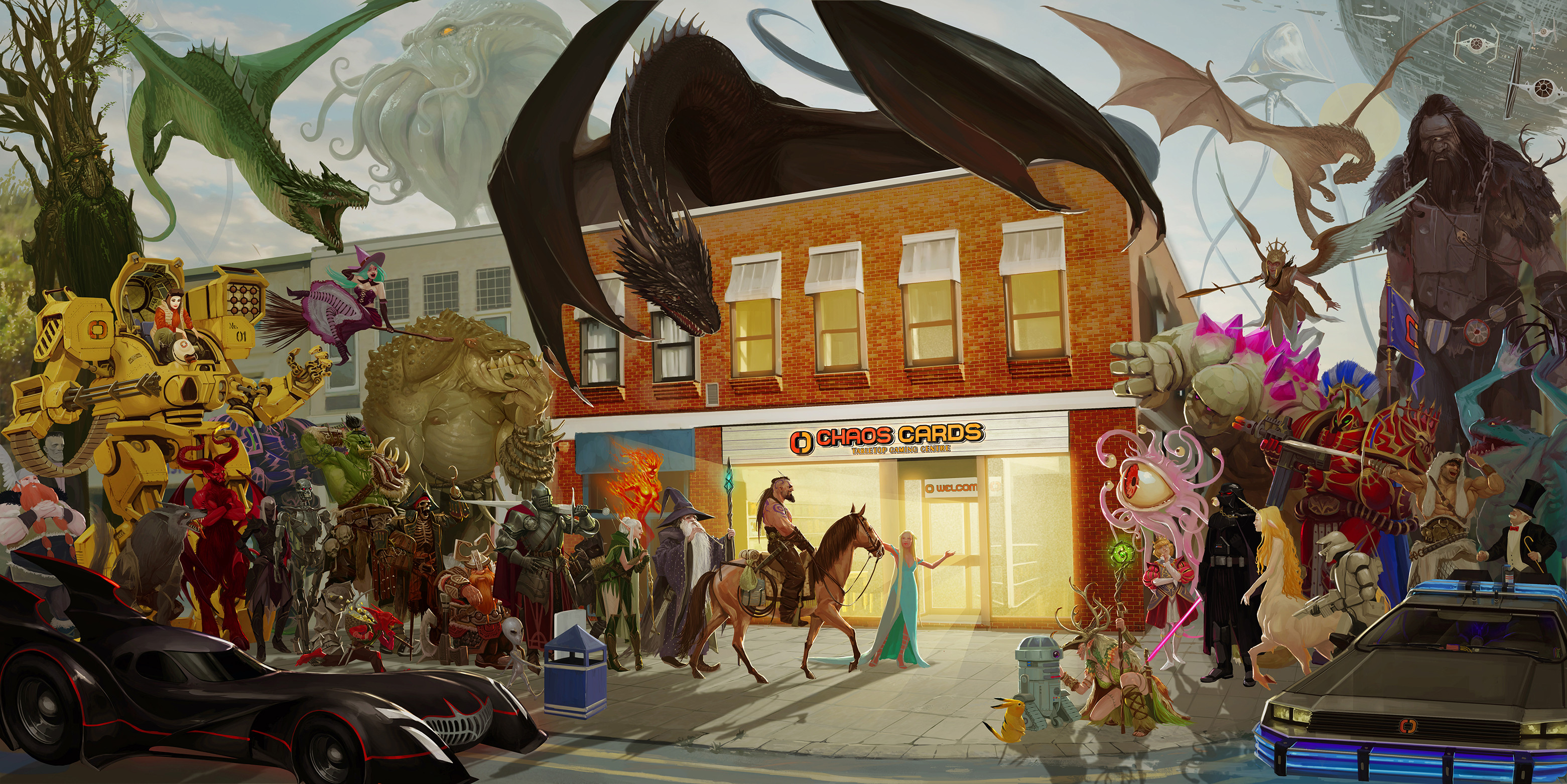 Digital Art Fantasy Art Qingkai Yang Dragon Creature 3122x1562