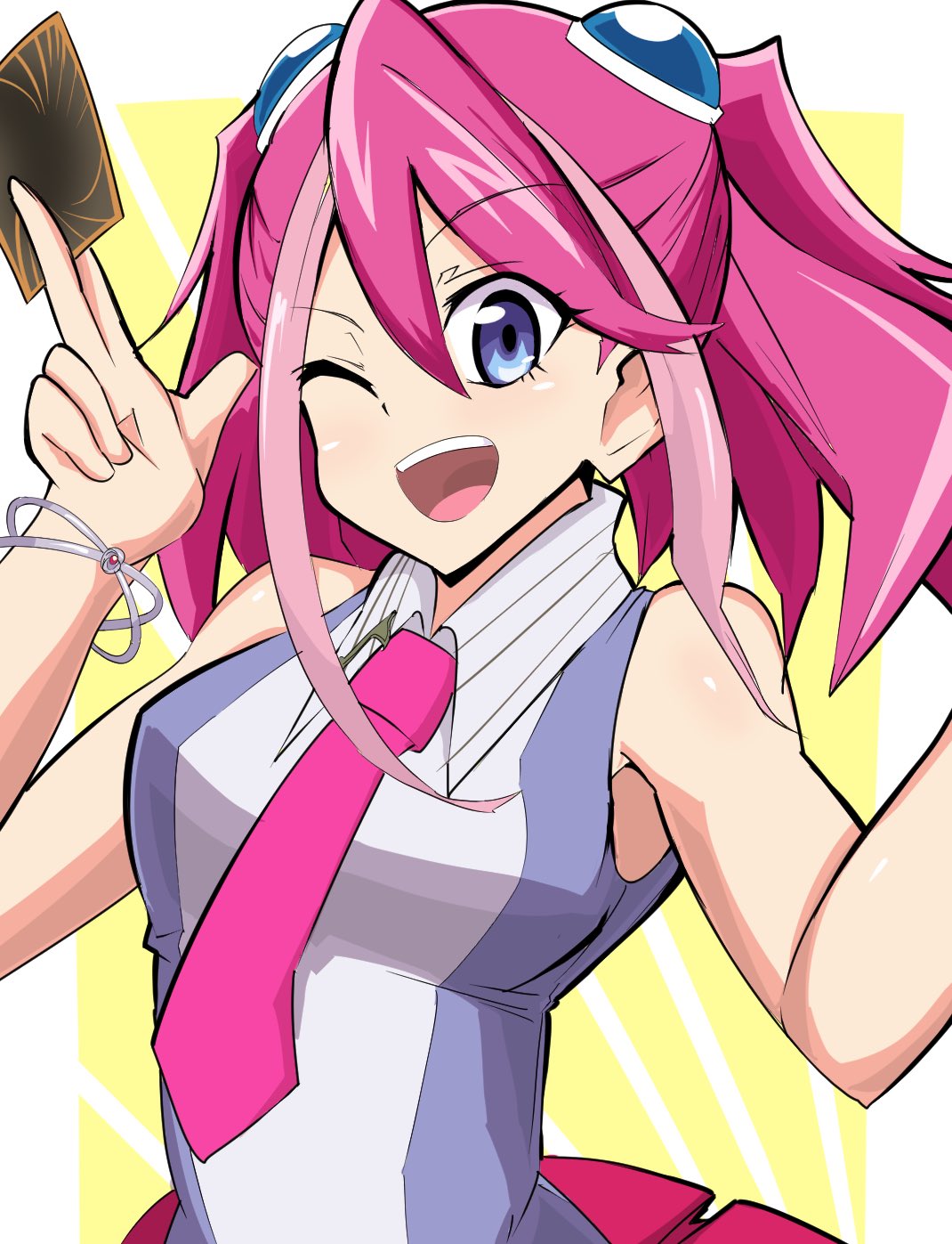 Anime Anime Girls Yu Gi Oh Yu Gi Oh ARC V Hiiragi Yuzu Twintails Pink Hair Artwork Digital Art Fan A 1070x1397