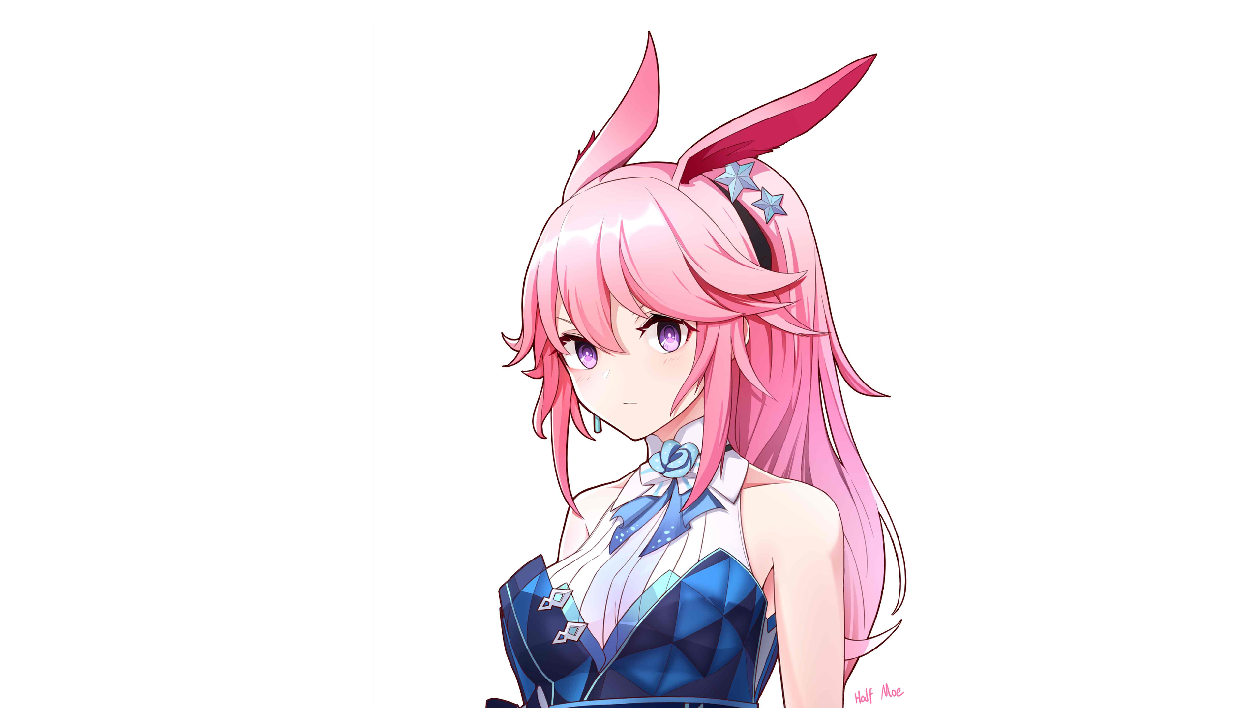 Yae Sakura Yae Sakura Honkai Impact Honkai Impact Half Moe Pink Hair Bunny Ears 2560x1440