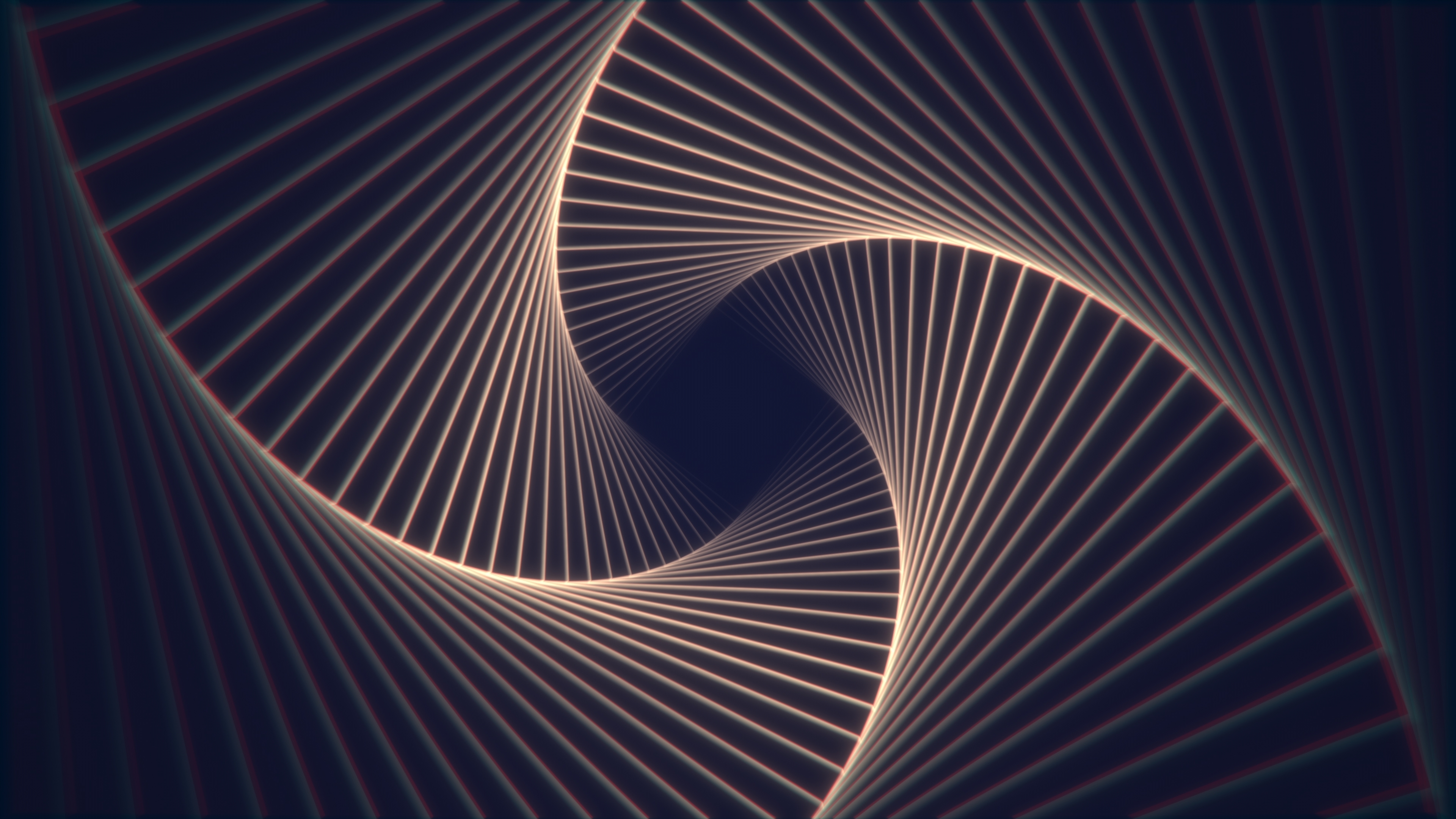 Abstract Spirals Stripe Pattern Surreal Swirls 3D Fractal 3D Digital Art 3840x2160