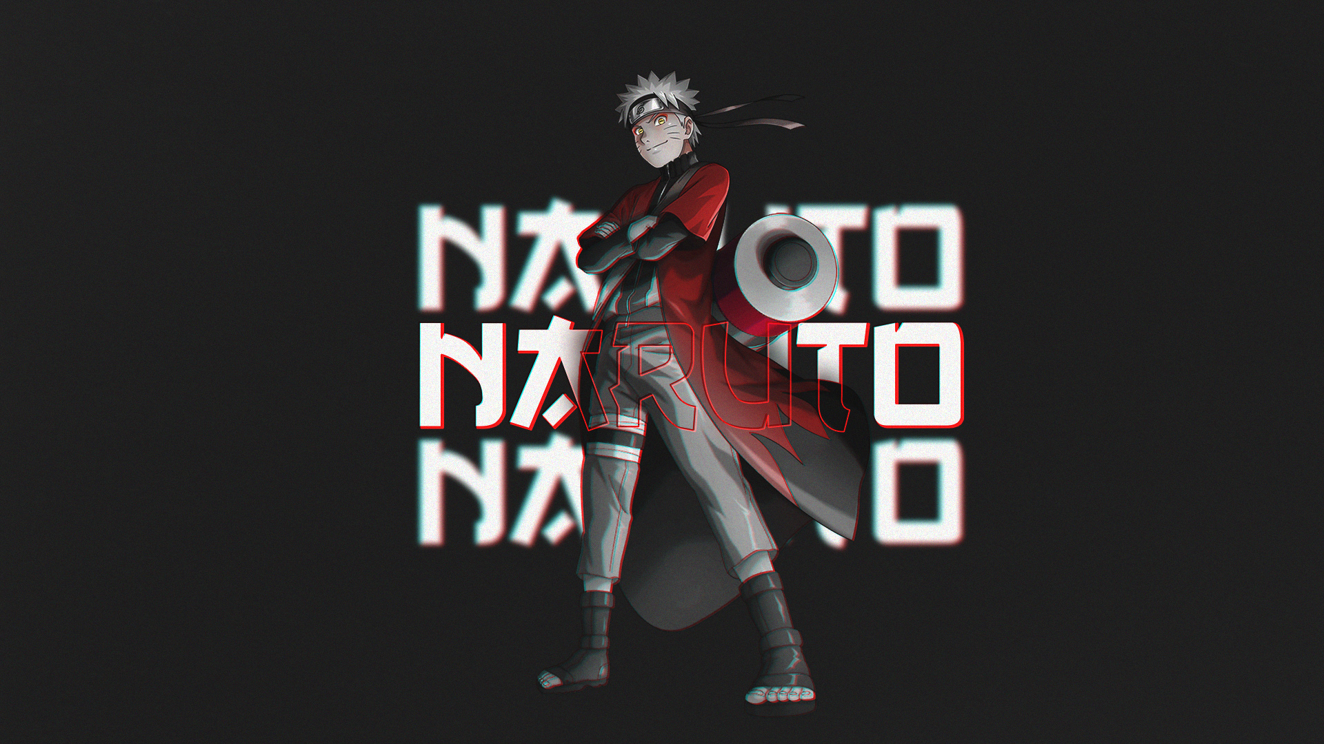 Anime Boys Anime Girls Anime Beauty Black Background Simple Background Minimalism Naruto Anime Uzuma 1920x1080