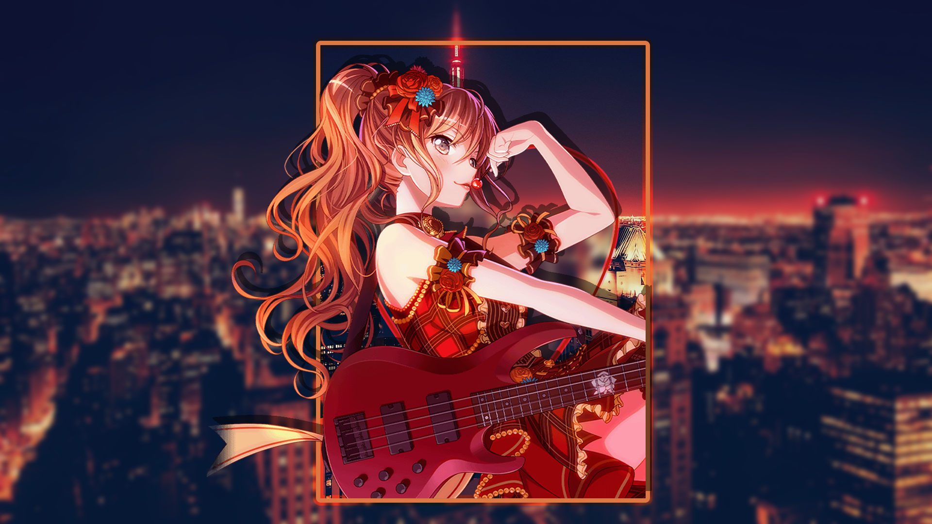 BanG Dream Imai Lisa City Guitar Picture In Picture 1920x1080