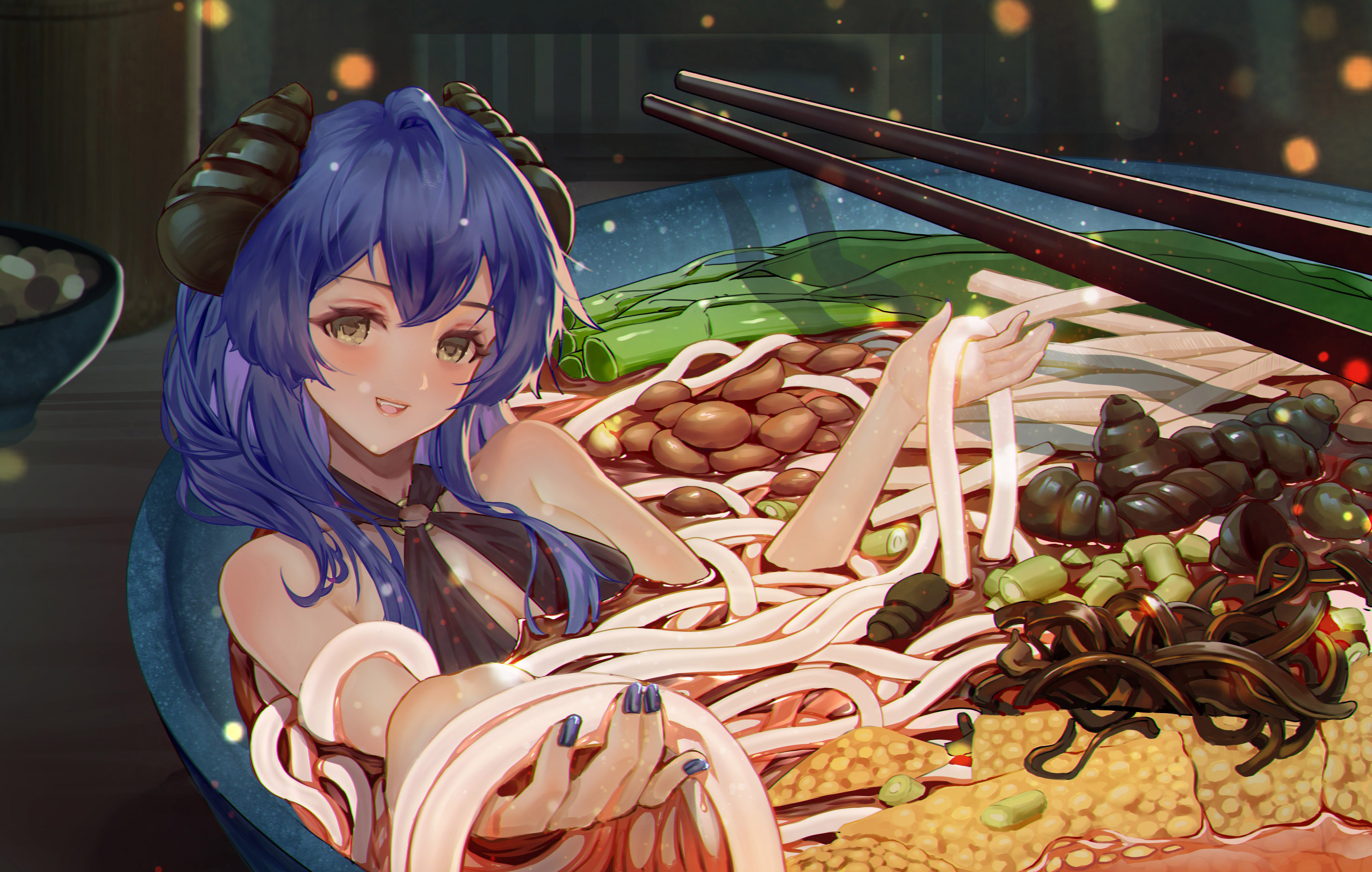 Anime Anime Girls Food 4017x2553