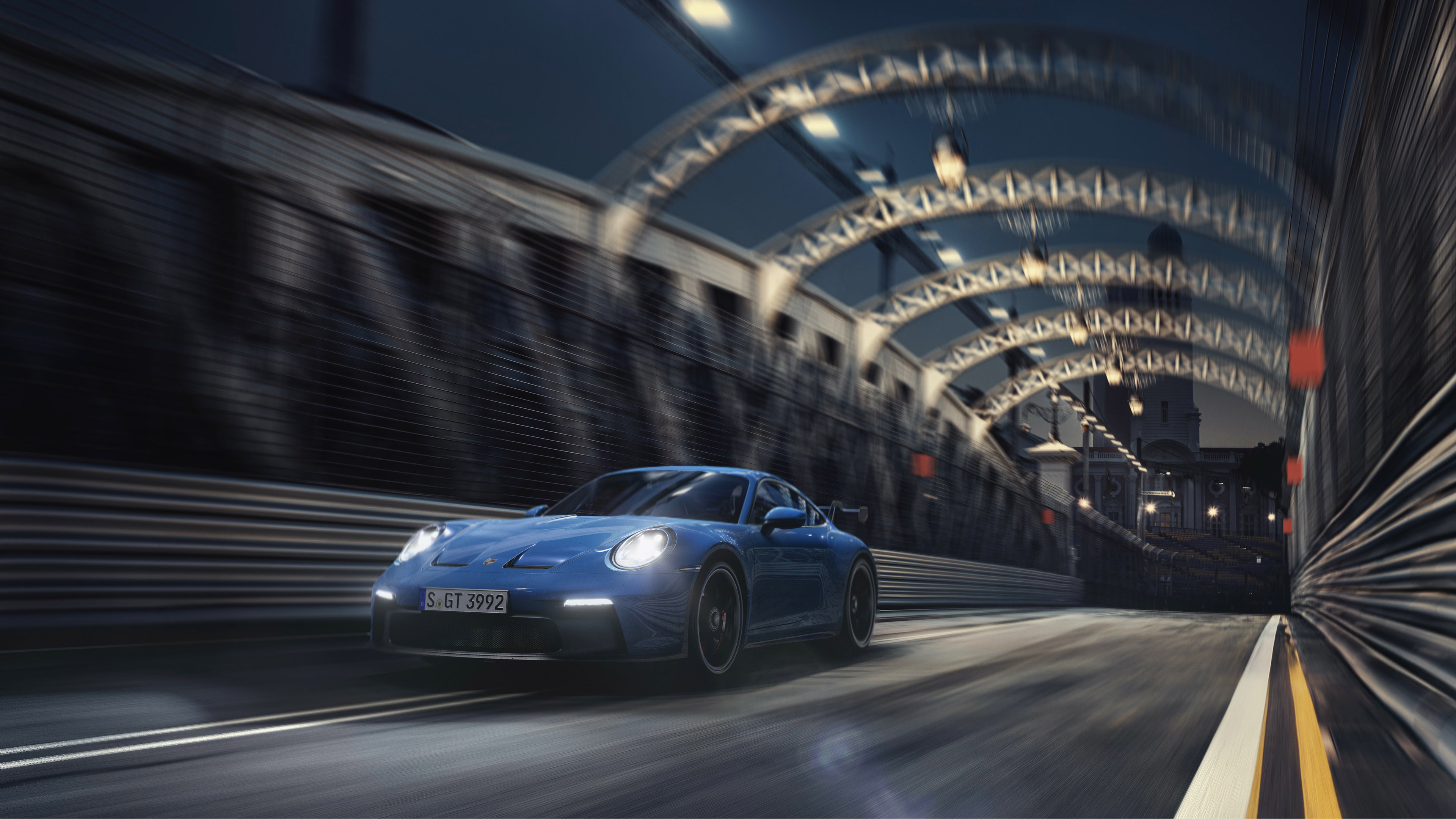Blue Car Car Porsche Porsche 911 Sport Car 3840x2160