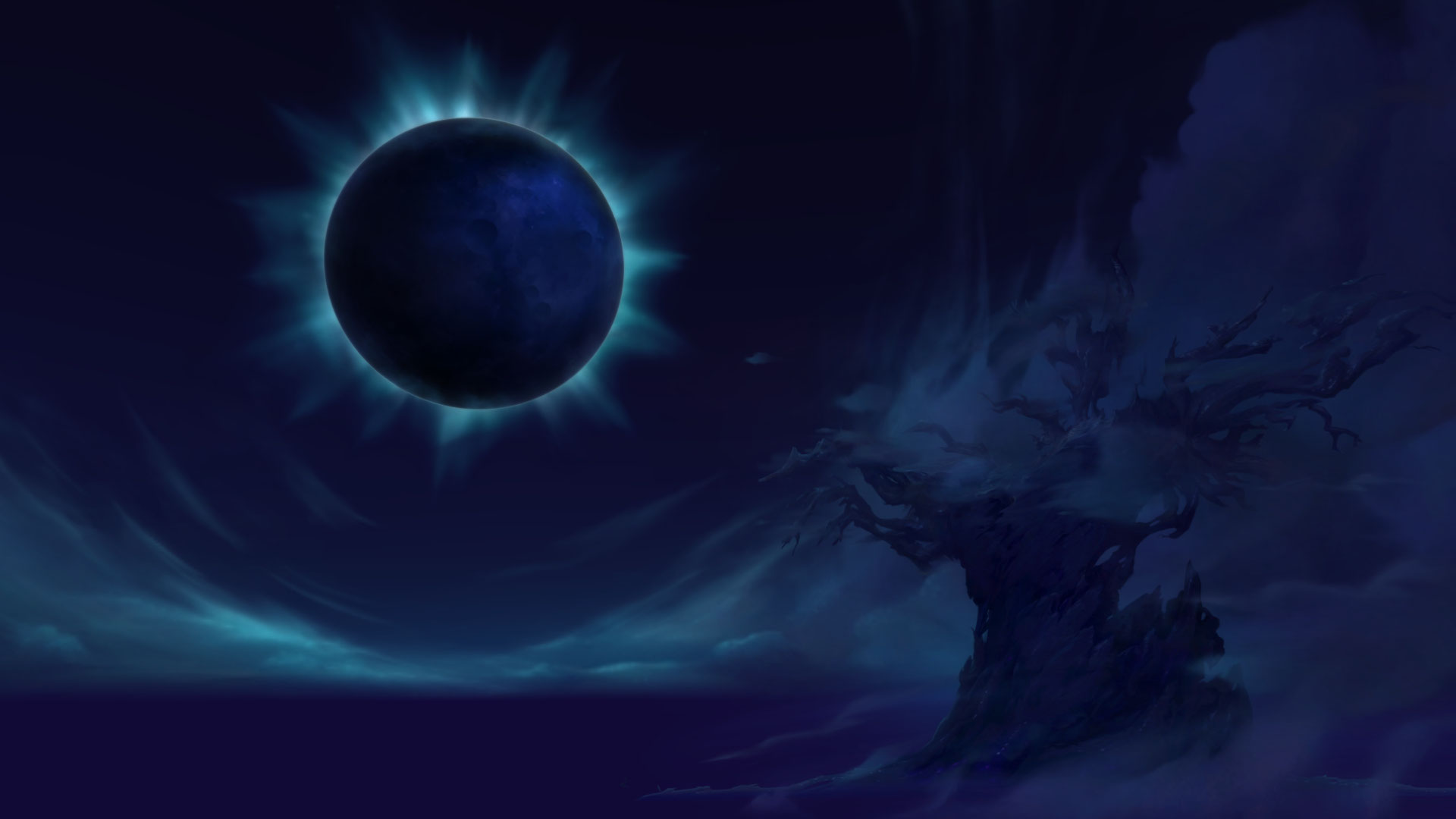 World Of Warcraft Lunar Eclipses Video Games Night Nature World Of Warcraft Battle For Azeroth Night 1920x1080