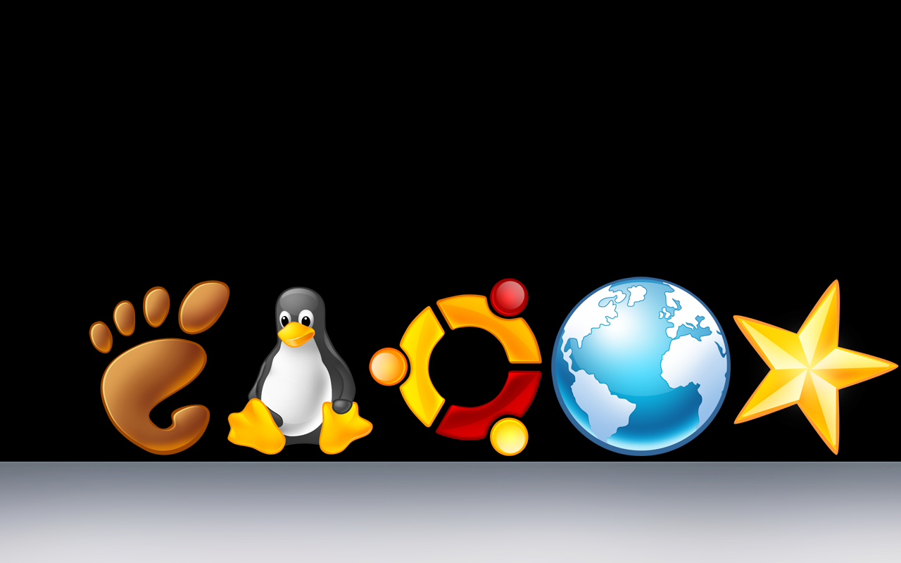 Simple Background Minimalism Ubuntu Linux Logo GNOME 1280x800
