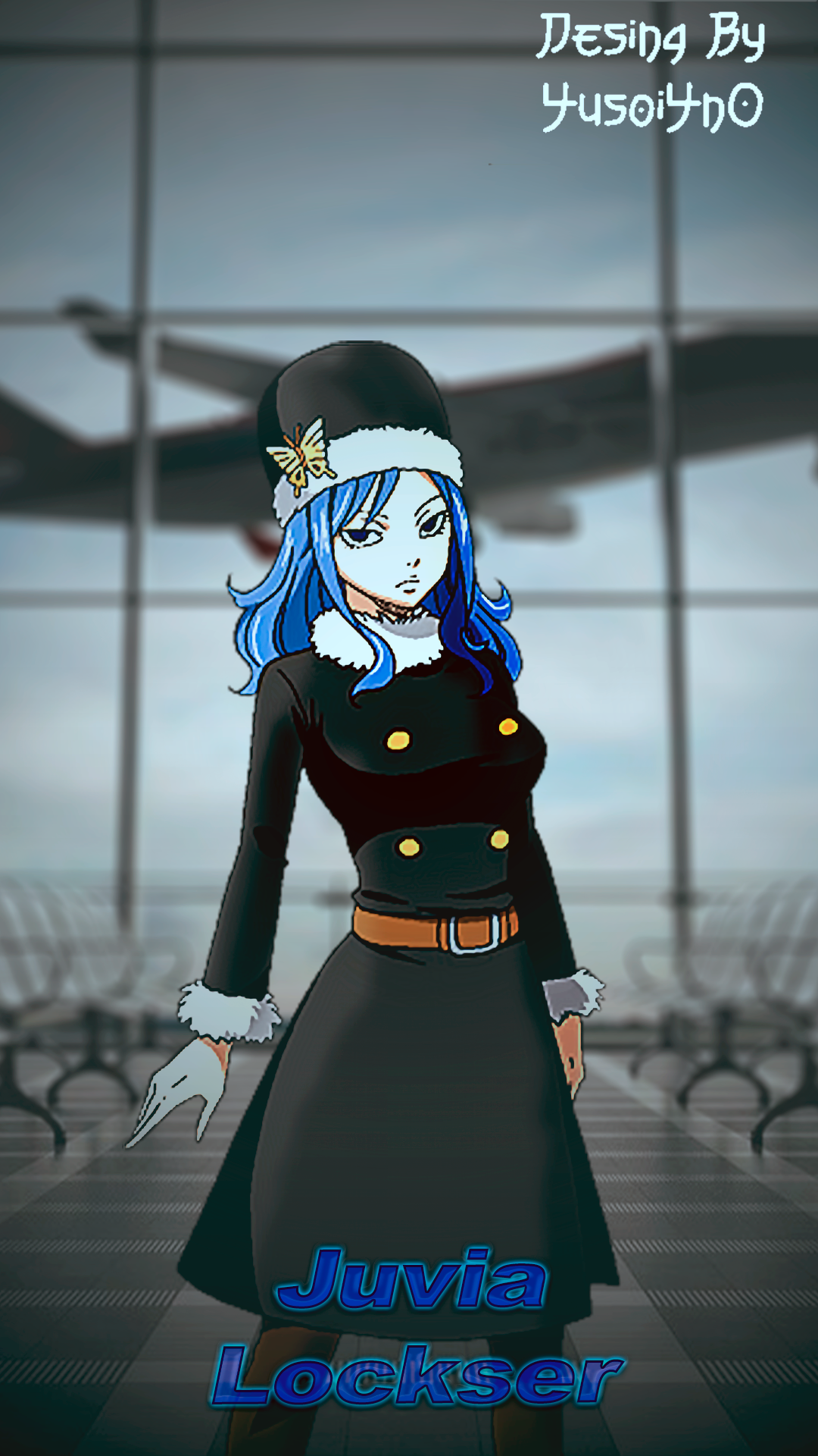Anime Girls Blue Hair Fairy Tail Realistic Lockser Juvia 1080x1920
