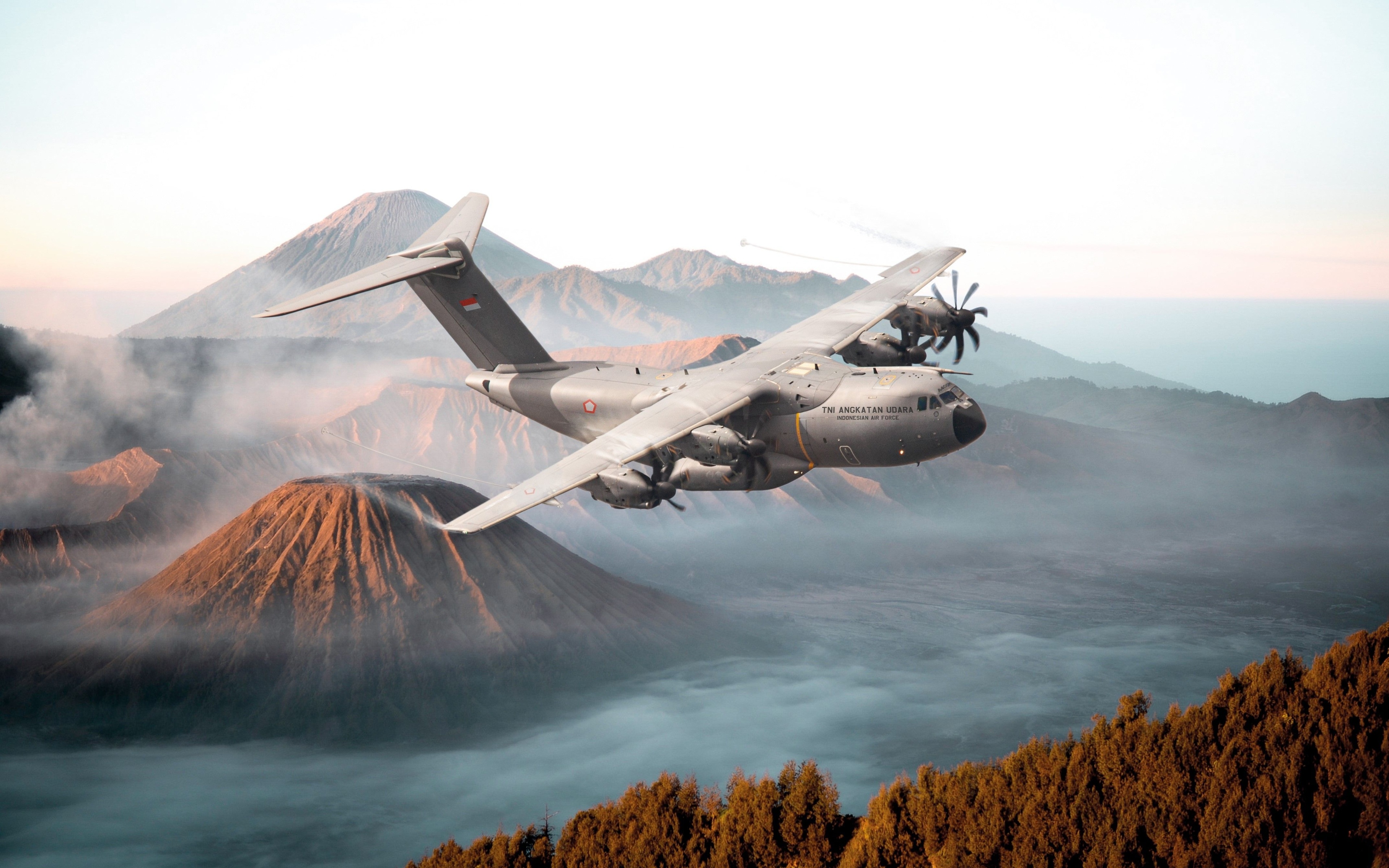 Indonesian Air Force Vehicle Military Military Vehicle Aircraft Military Aircraft Landscape Mountain 3840x2400