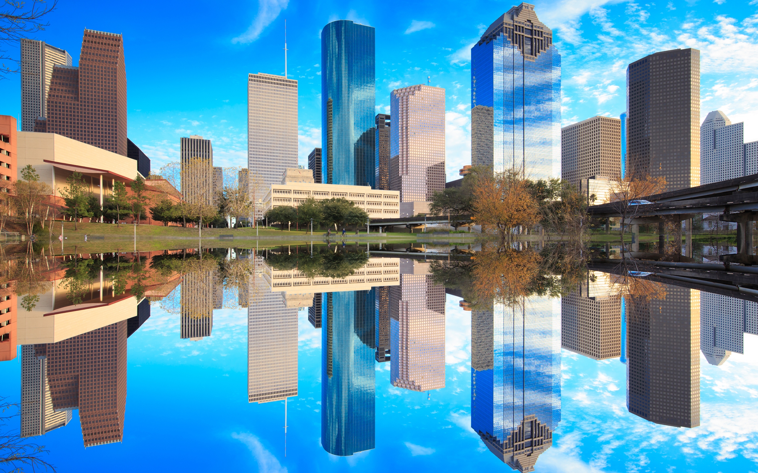 City Reflection Texas 2560x1600
