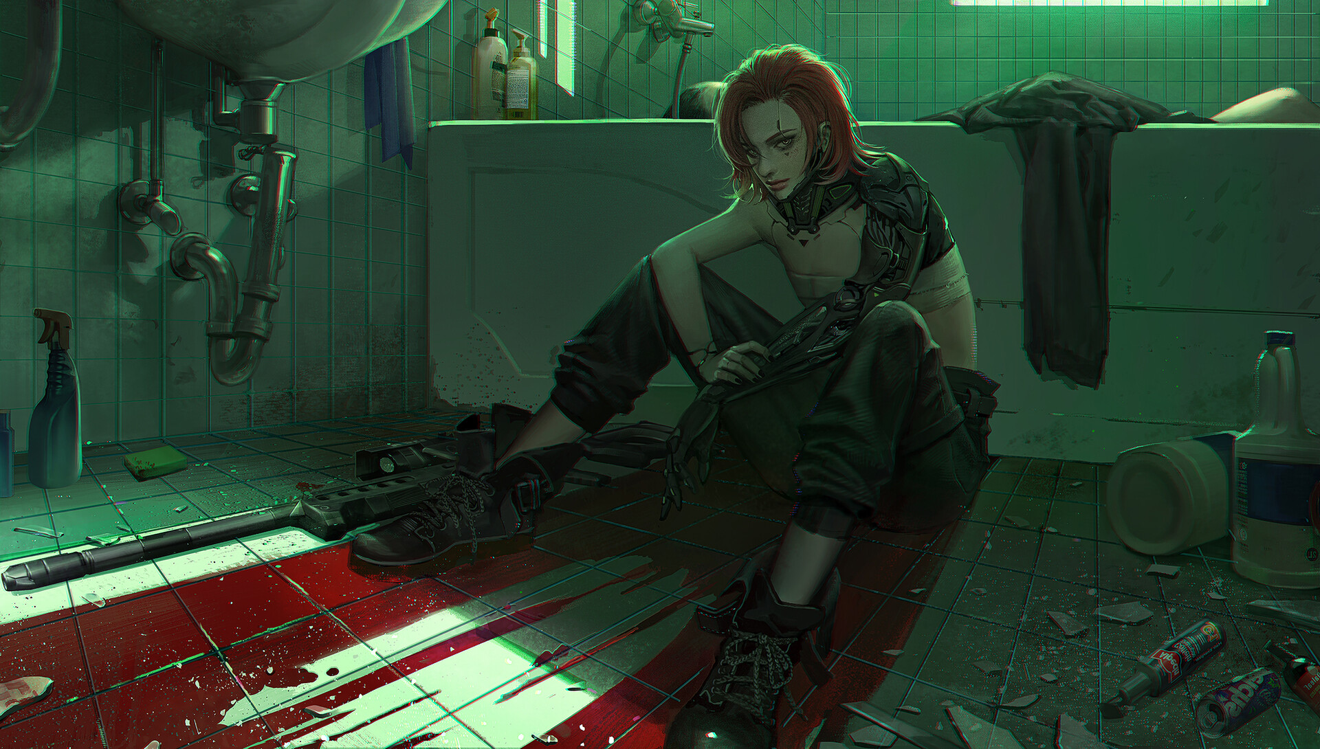 Cyberpunk Bathroom Yeonjun Park 1920x1090