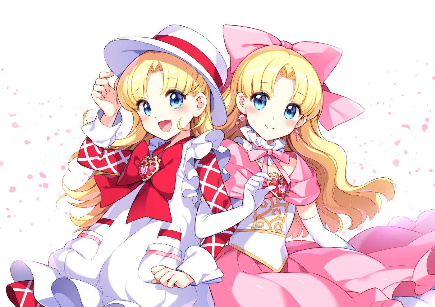 Nardack Artwork Anime Girls Blonde Blue Eyes Hat Dress 1400x990
