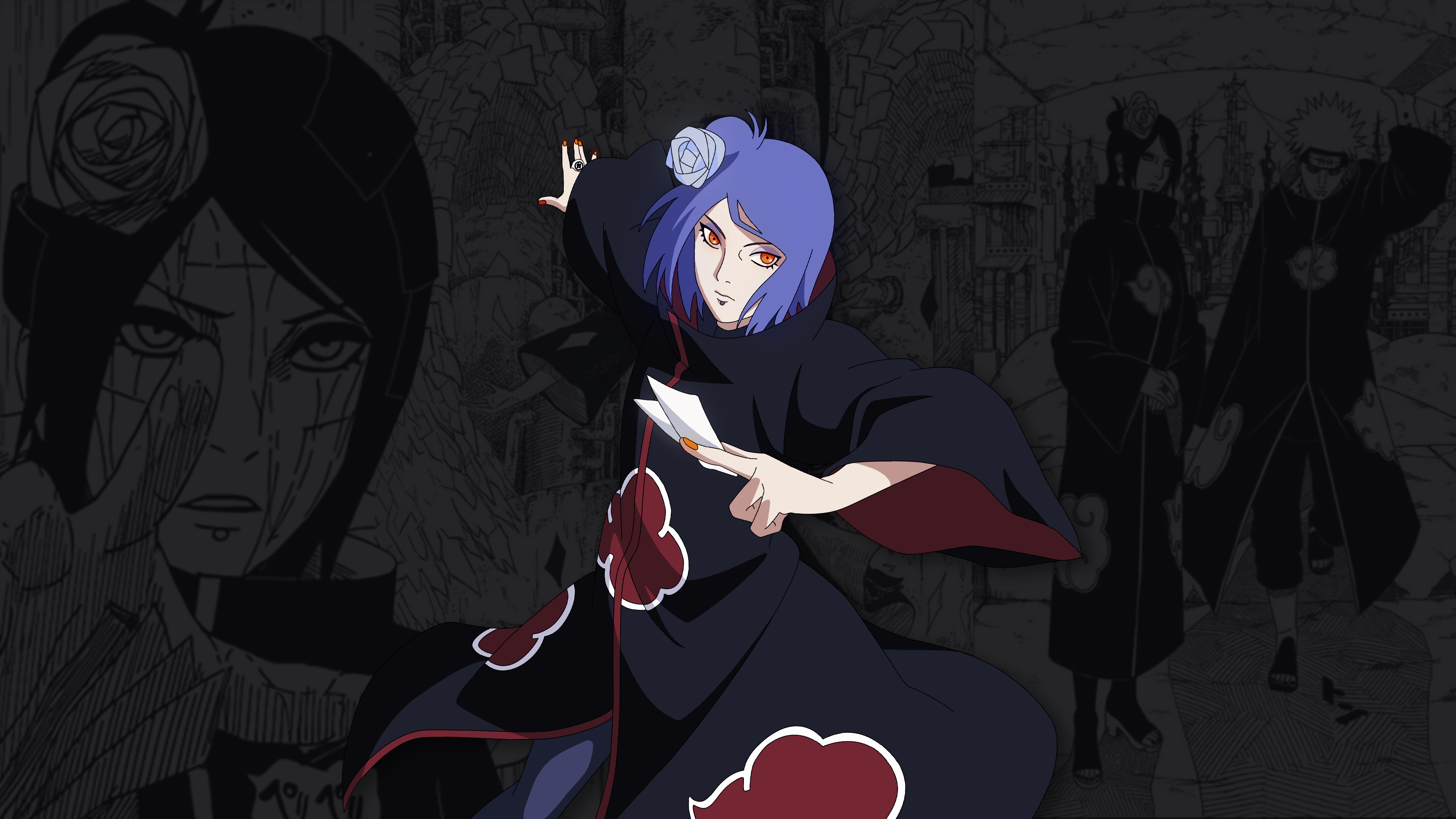 Konan Akatsuki Naruto Shippuuden Wallpaper - Resolution:3840x2160 - ID:1251...