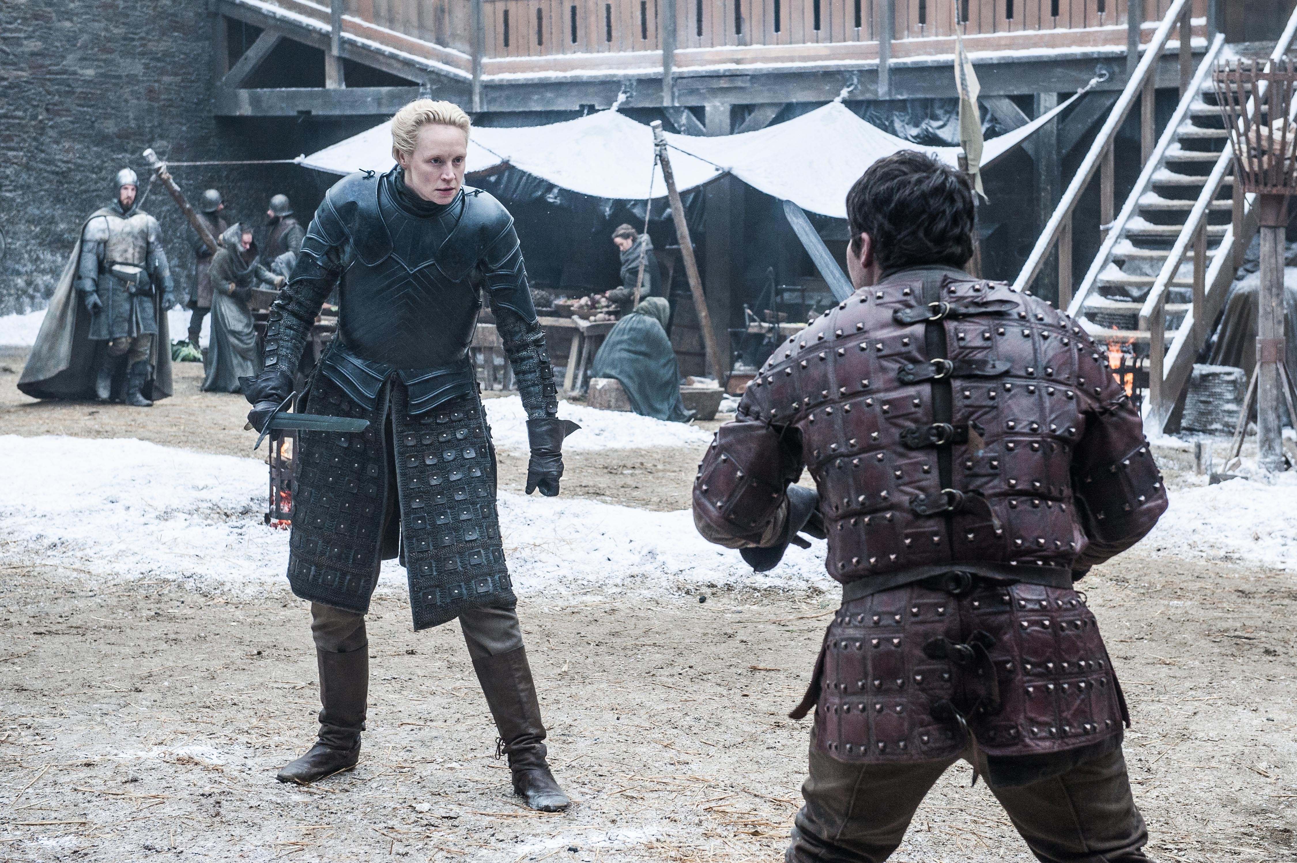 Brienne Of Tarth Gwendoline Christie Podrick Payne Daniel Portman 4500x2994