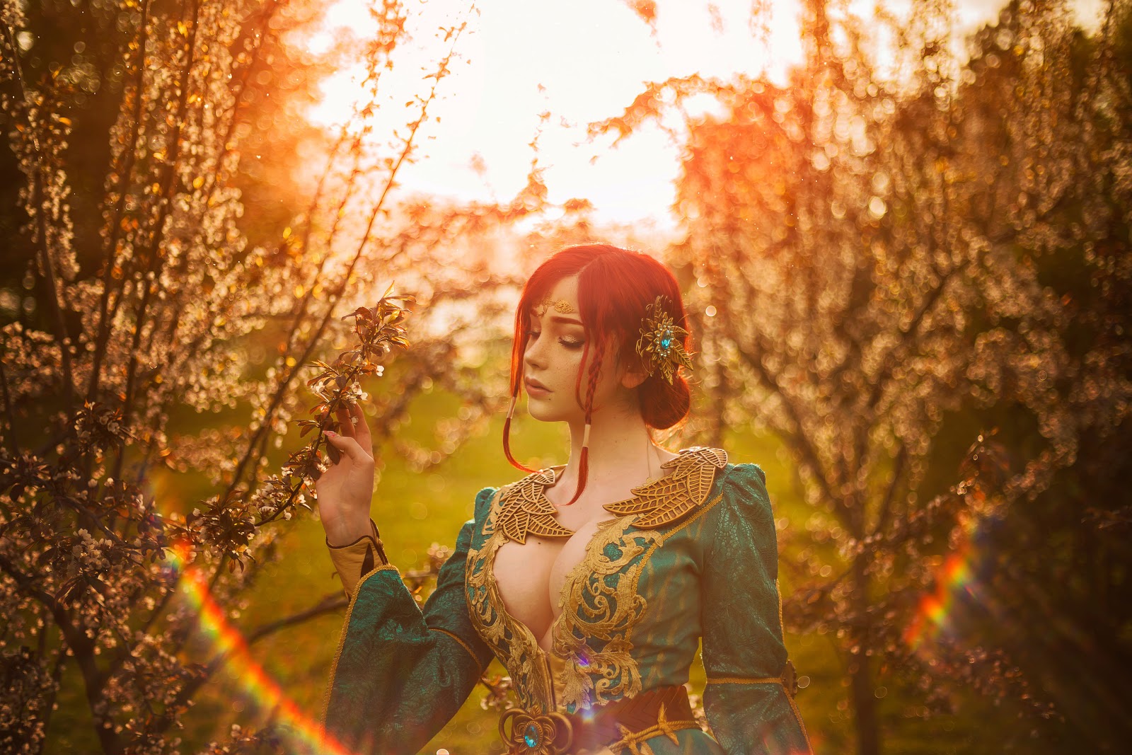 Triss Merigold The Witcher Cosplay Women Redhead 1600x1067