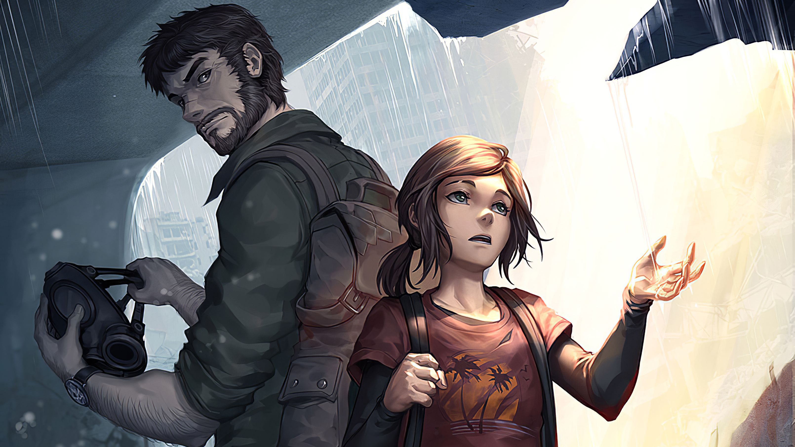 Joel The Last Of Us Ellie The Last Of Us 3220x1811