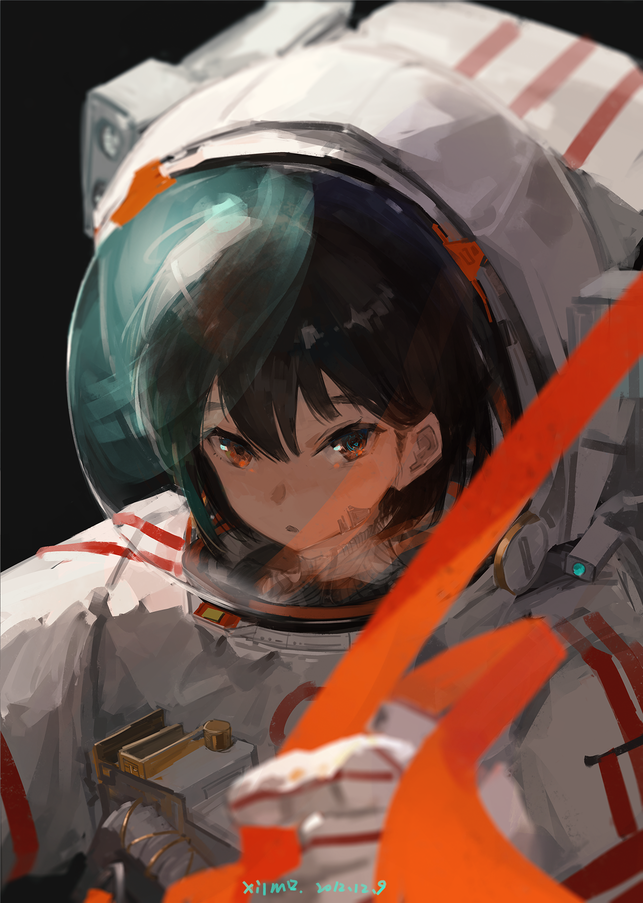 Anime Girls XilmO Astronaut Spacesuit 1306x1834