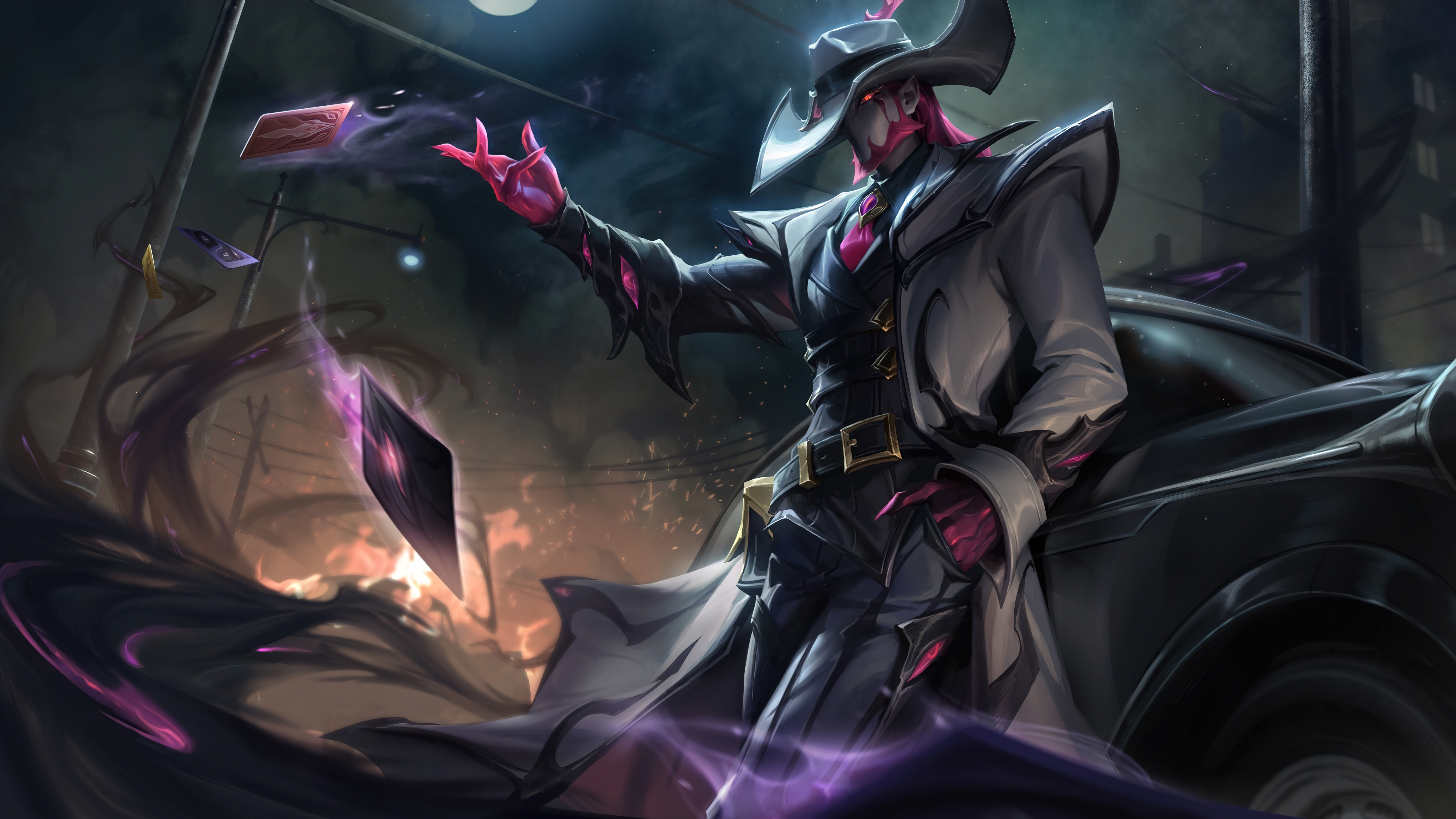 Crime City Nightmare City Crime Twisted Fate Twisted Fate League Of Legends League Of Legends Riot G 7680x4320