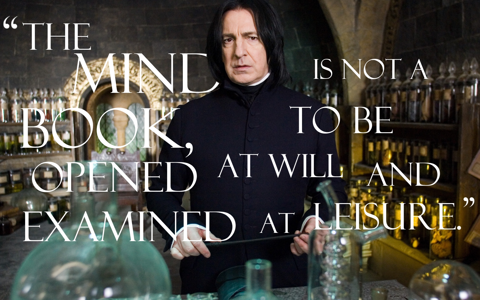 Alan Rickman Quote Severus Snape 1680x1050
