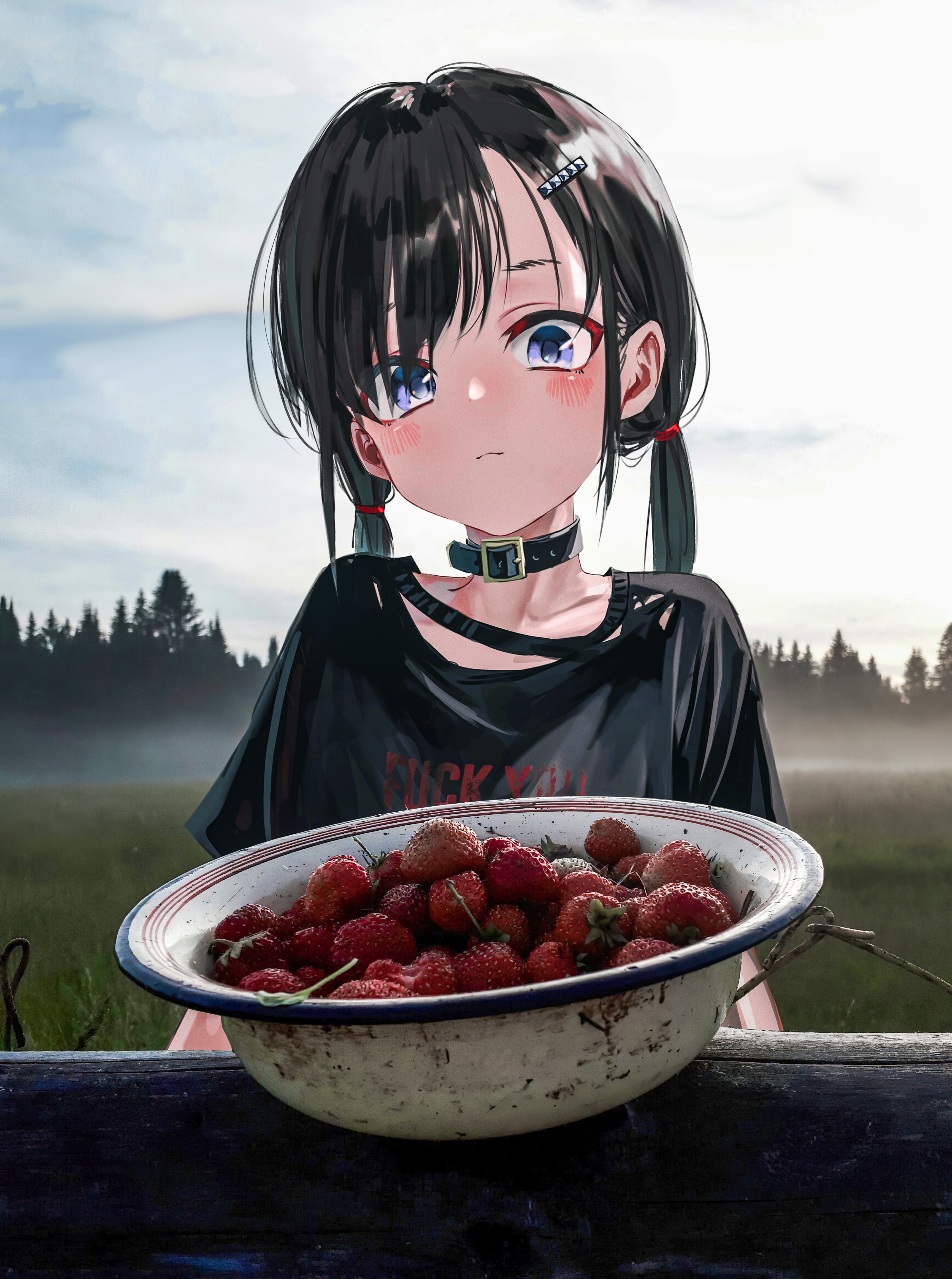 Collage Strawberries Anime NadeGata 3456x4644