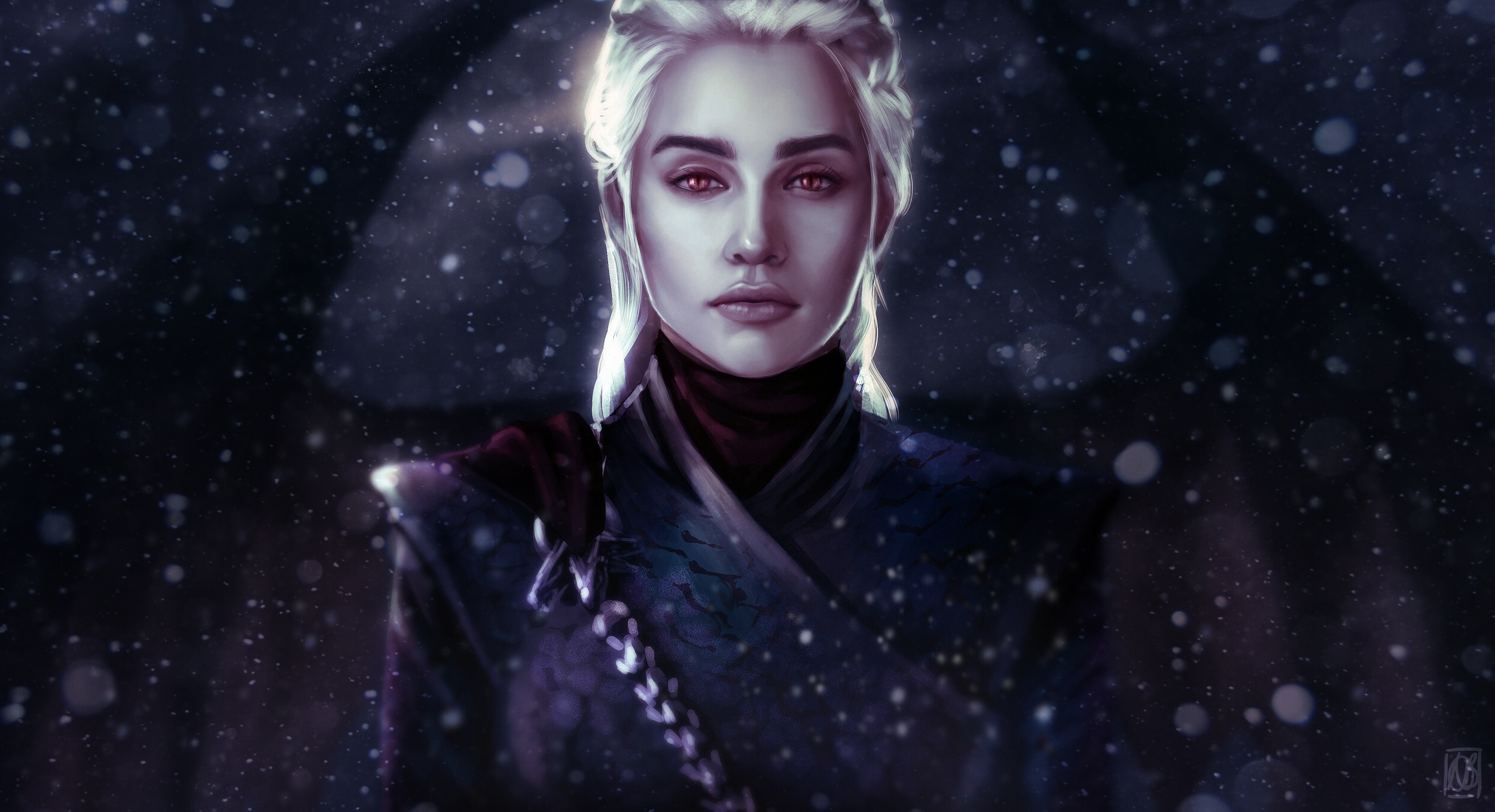 Girl Daenerys Targaryen White Hair Woman 2500x1358