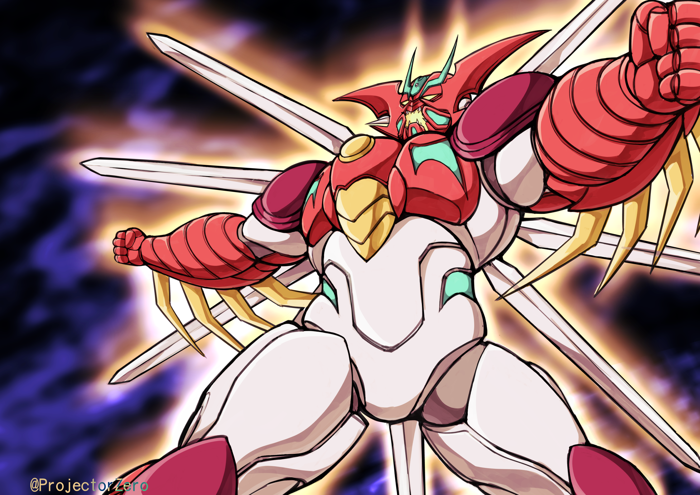 Anime Mech Super Robot Wars Getter Robo Getter Robo Arc Getter Arc Artwork Digital Art Fan Art 2245x1588