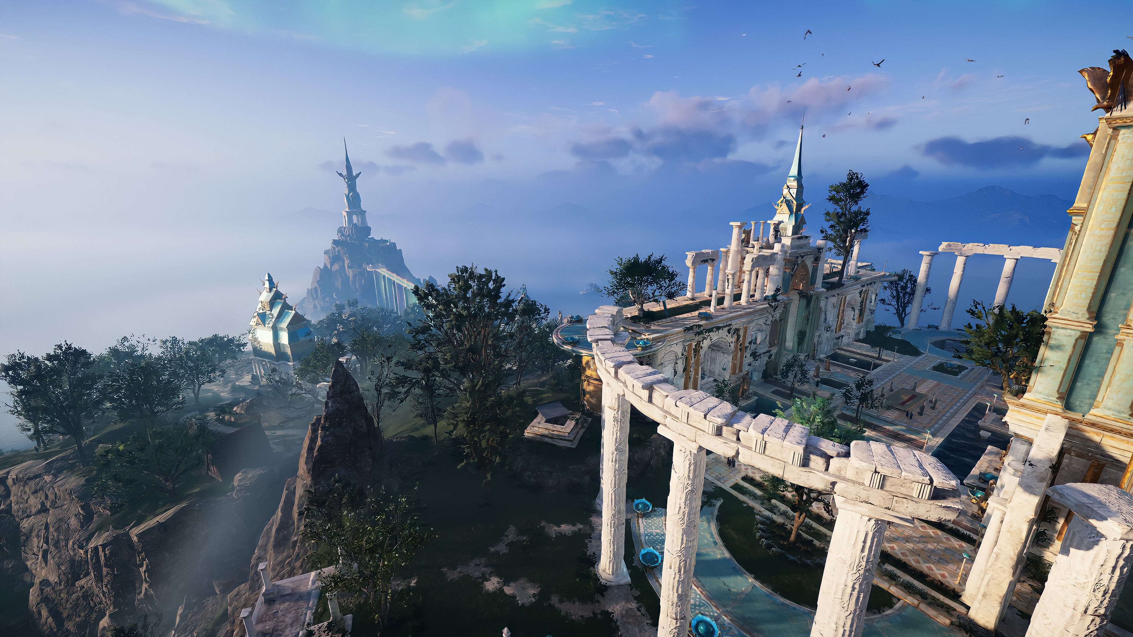 Assassins Creed Valhalla Screen Shot Asgard Video Game Landscape 3840x2160