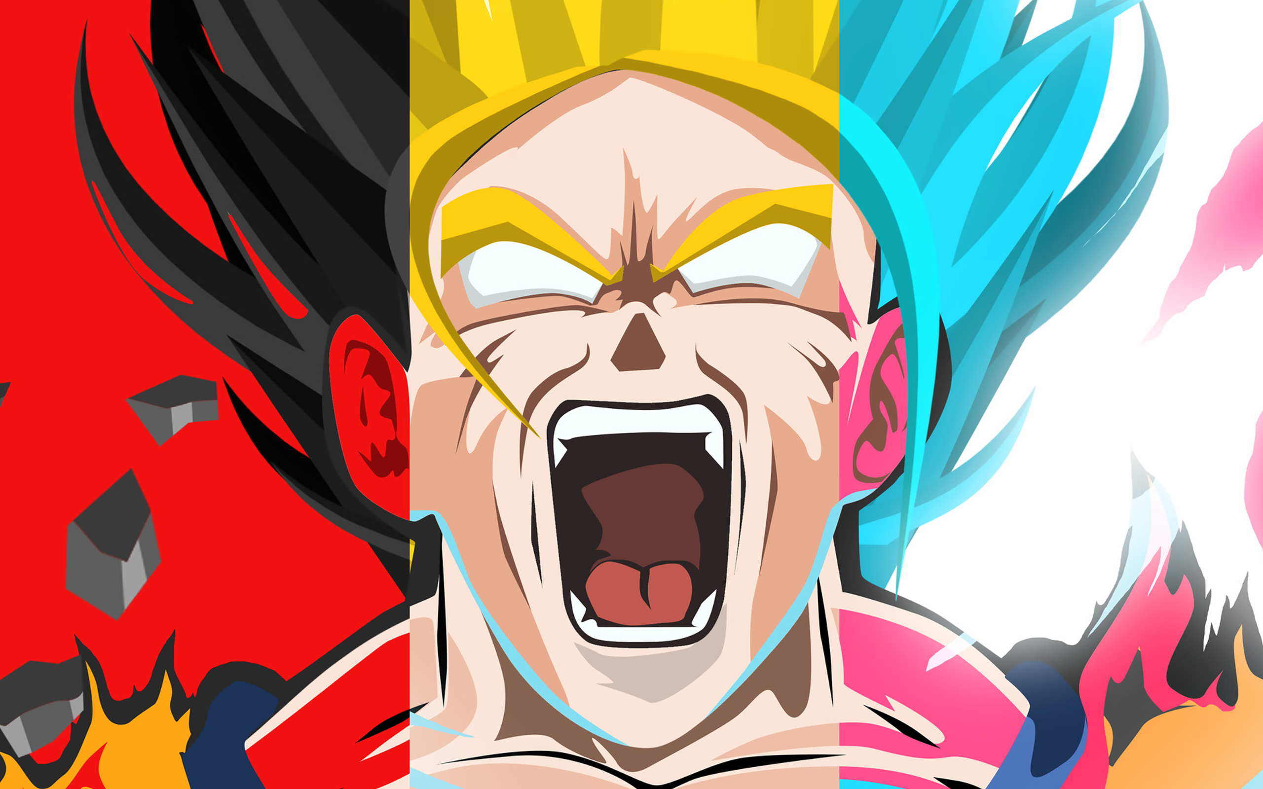 Goku Super Saiyan 4 Super Saiyan 2 Super Saiyan Rage 2560x1600