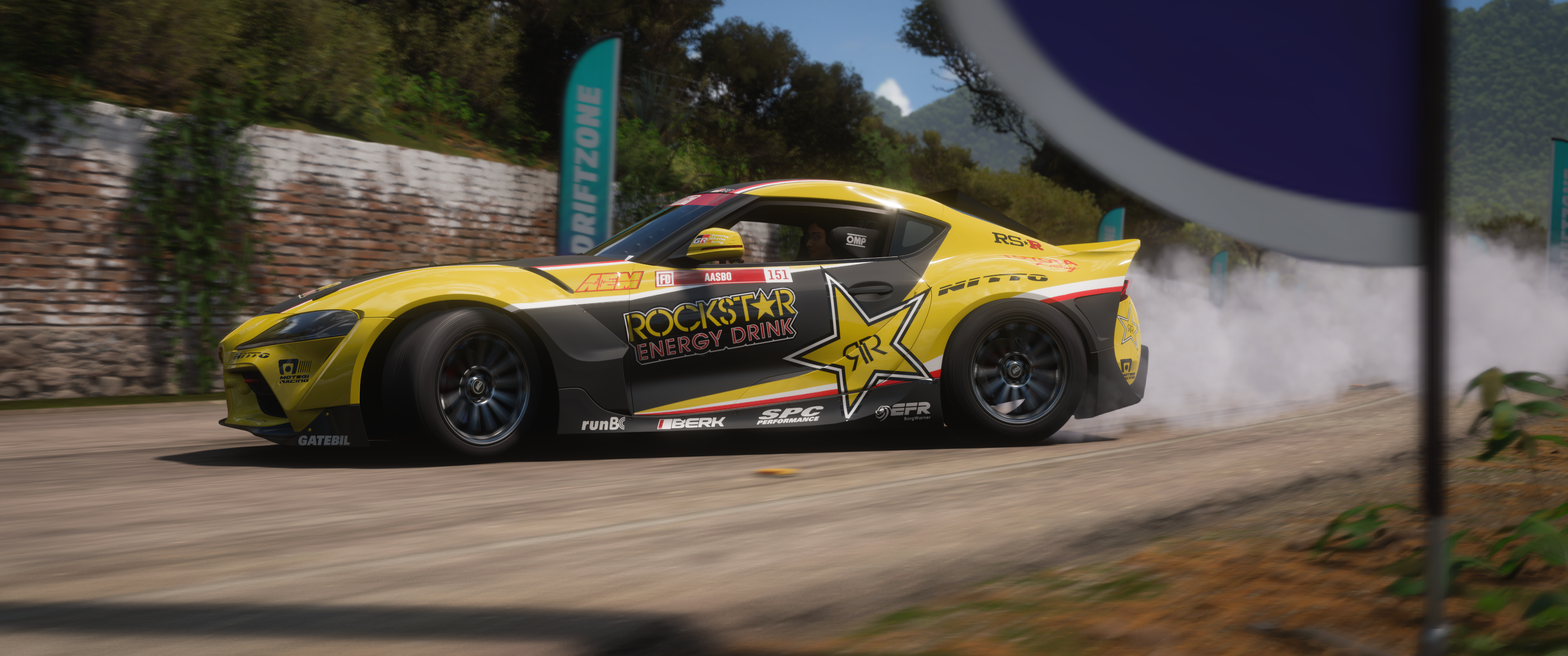 Forza Forza Horizon 5 Toyota Supra Toyota GR Supra Car Racing Video Games Ultrawide Drift 3440x1440