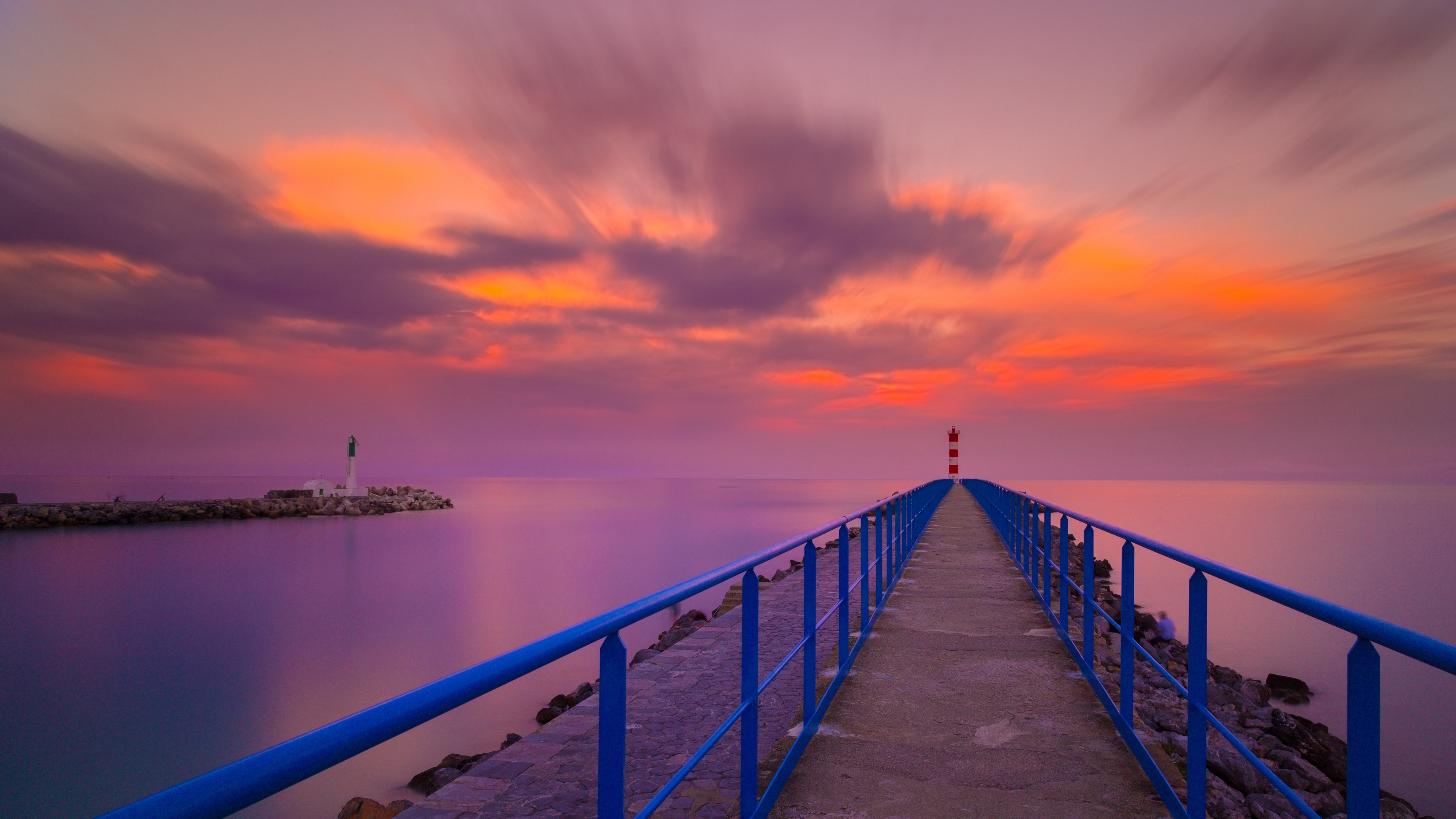 Ocean Sky Sunset Cloud 3840x2160