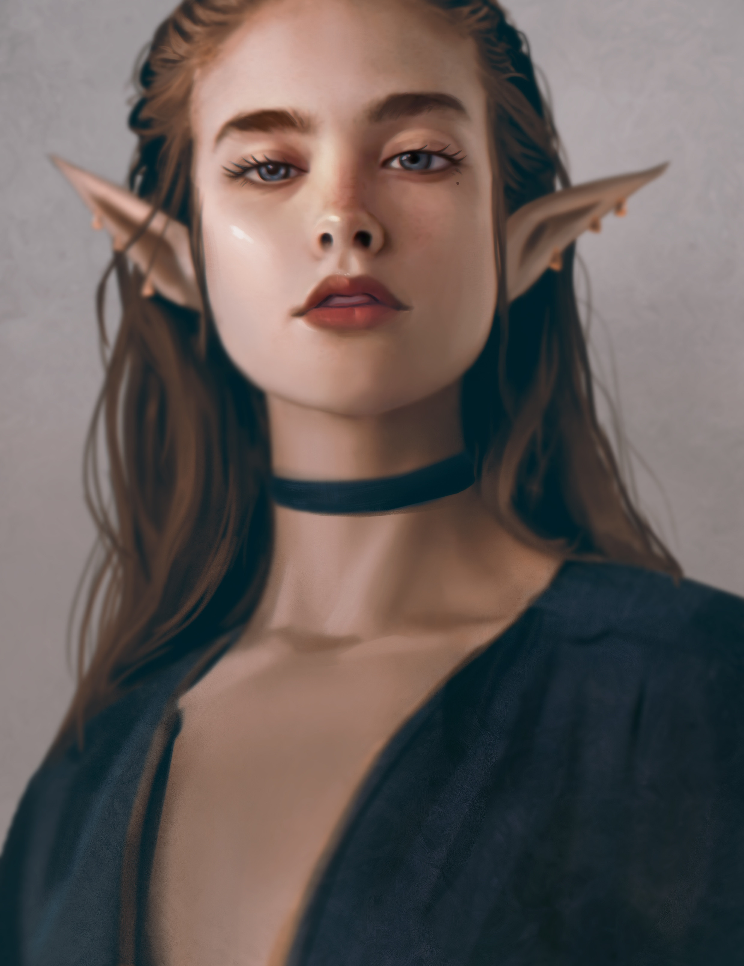 Sloth Being Artist Sloth Being Digital Art Elves Elf Ears Fictional Character Portrait Portrait Disp 2480x3221