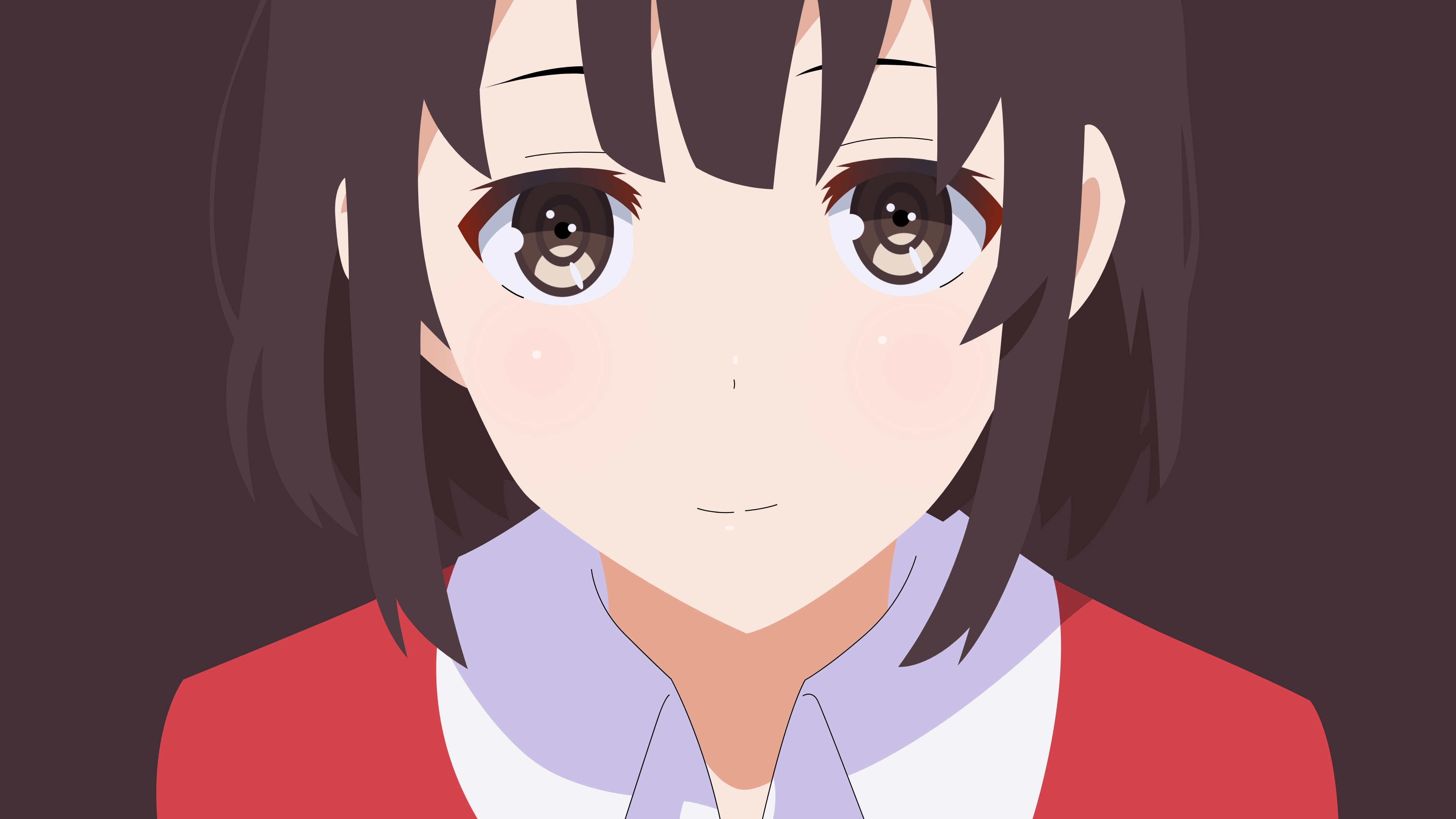 Saenai Heroine No Sodatekata Minimalism Anime Girls Katou Megumi Photoshopped Fan Art 3840x2160
