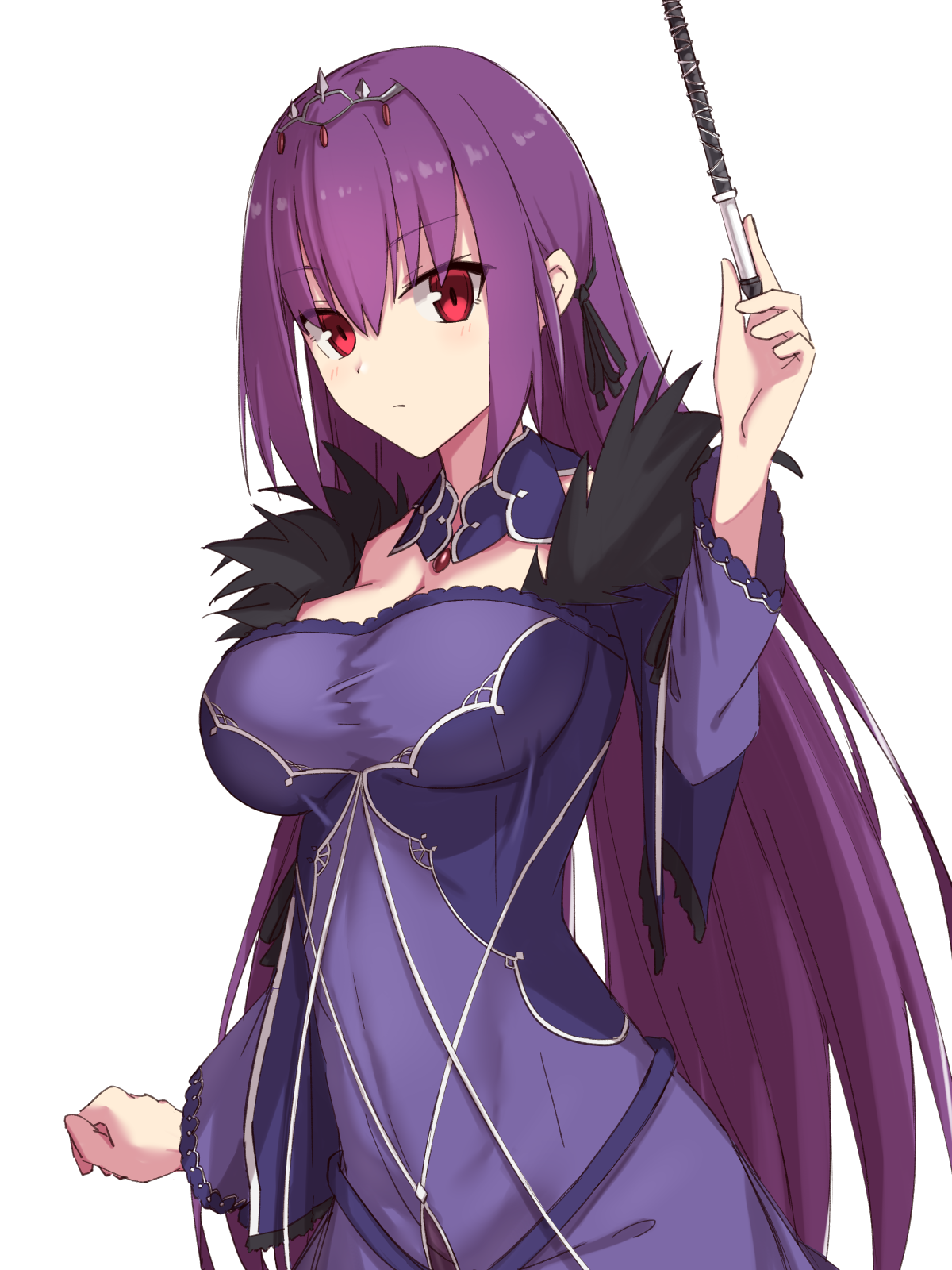 Anime Anime Girls Fate Series Fate Grand Order Scathach Skadi Long Hair Purple Hair Artwork Fan Art  1200x1600