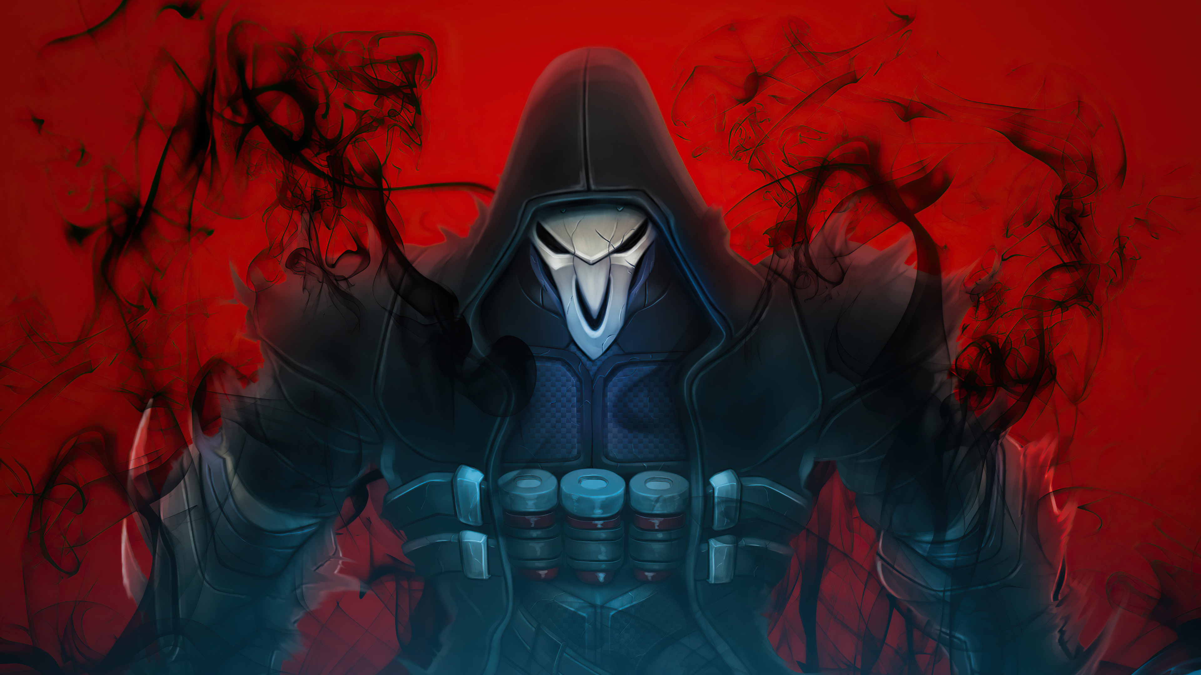 Reaper Overwatch Red Digital Art Artwork 3840x2160