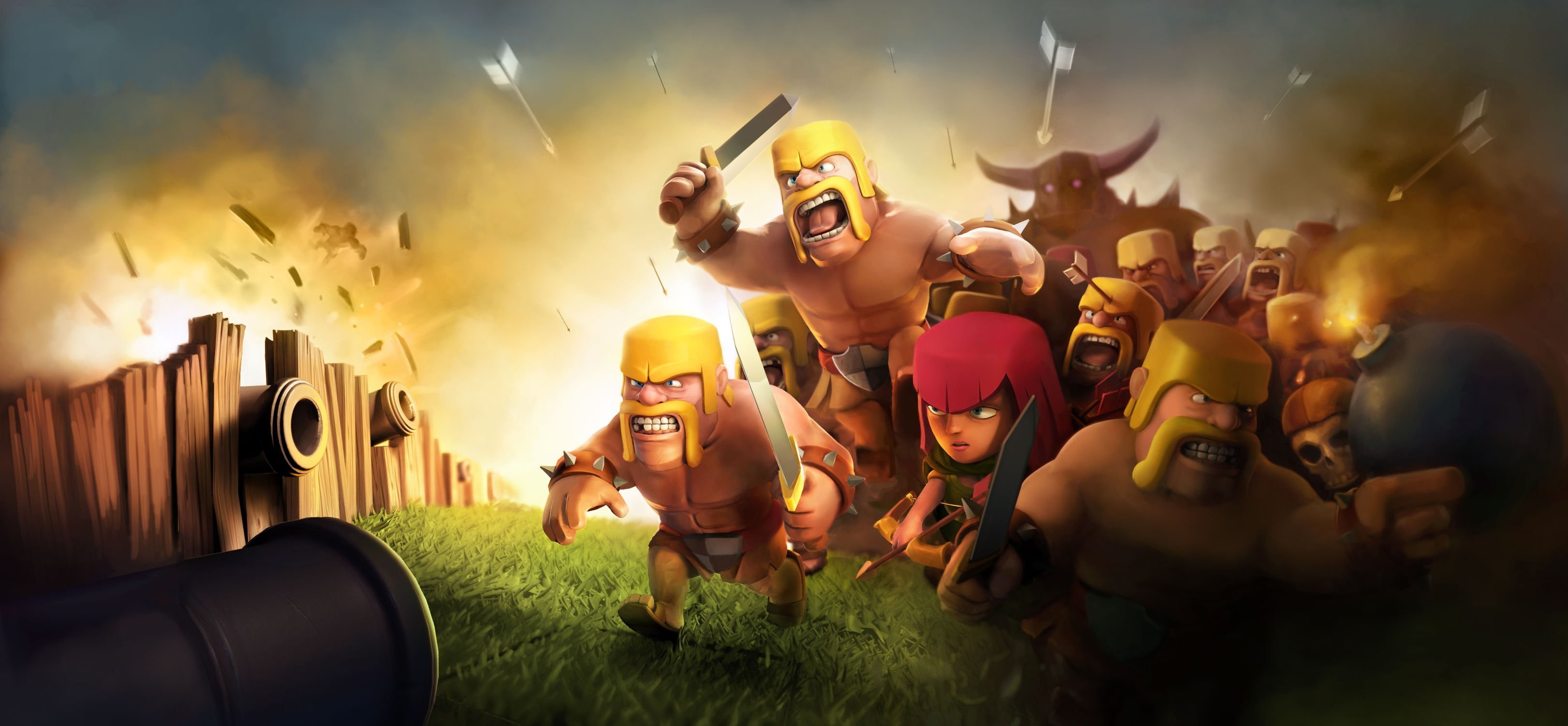 Video Game Clash Of Clans 3243x1501