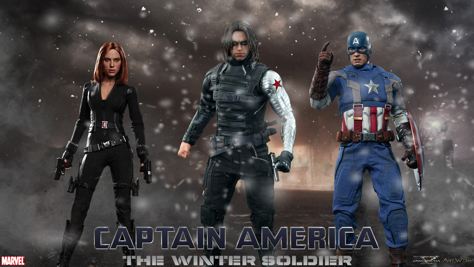Black Widow Captain America Winter Soldier 1920x1080