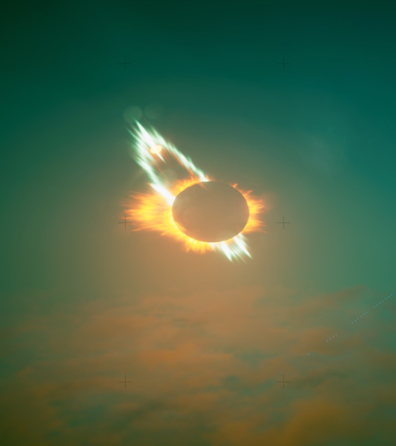 Video Games Screen Shot Clouds Eclipse Exo One Sky Lens Flare Vertical 1280x1440