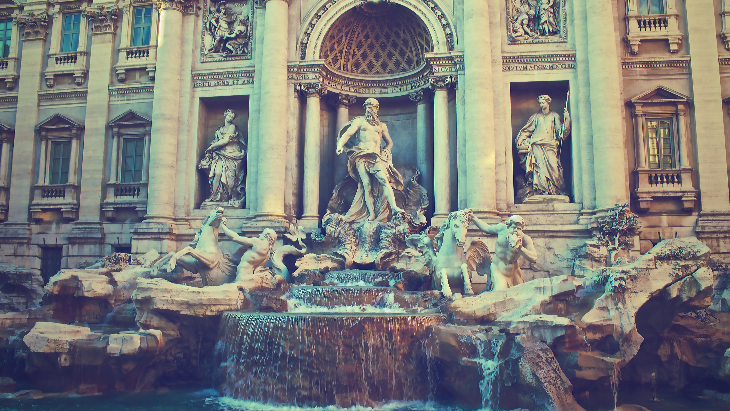 Ancient Greek Sculpture Sculpture Fountain 2560x1440