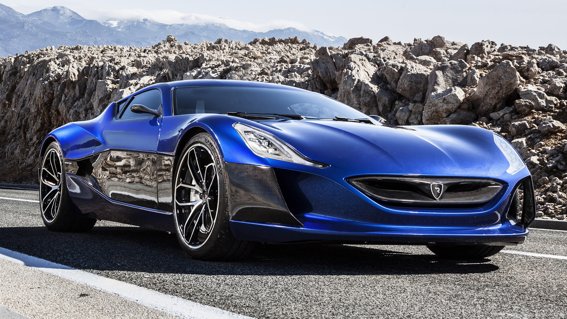 Blue Car Car Concept Car Rimac Concept One Sport Car 1920x1080