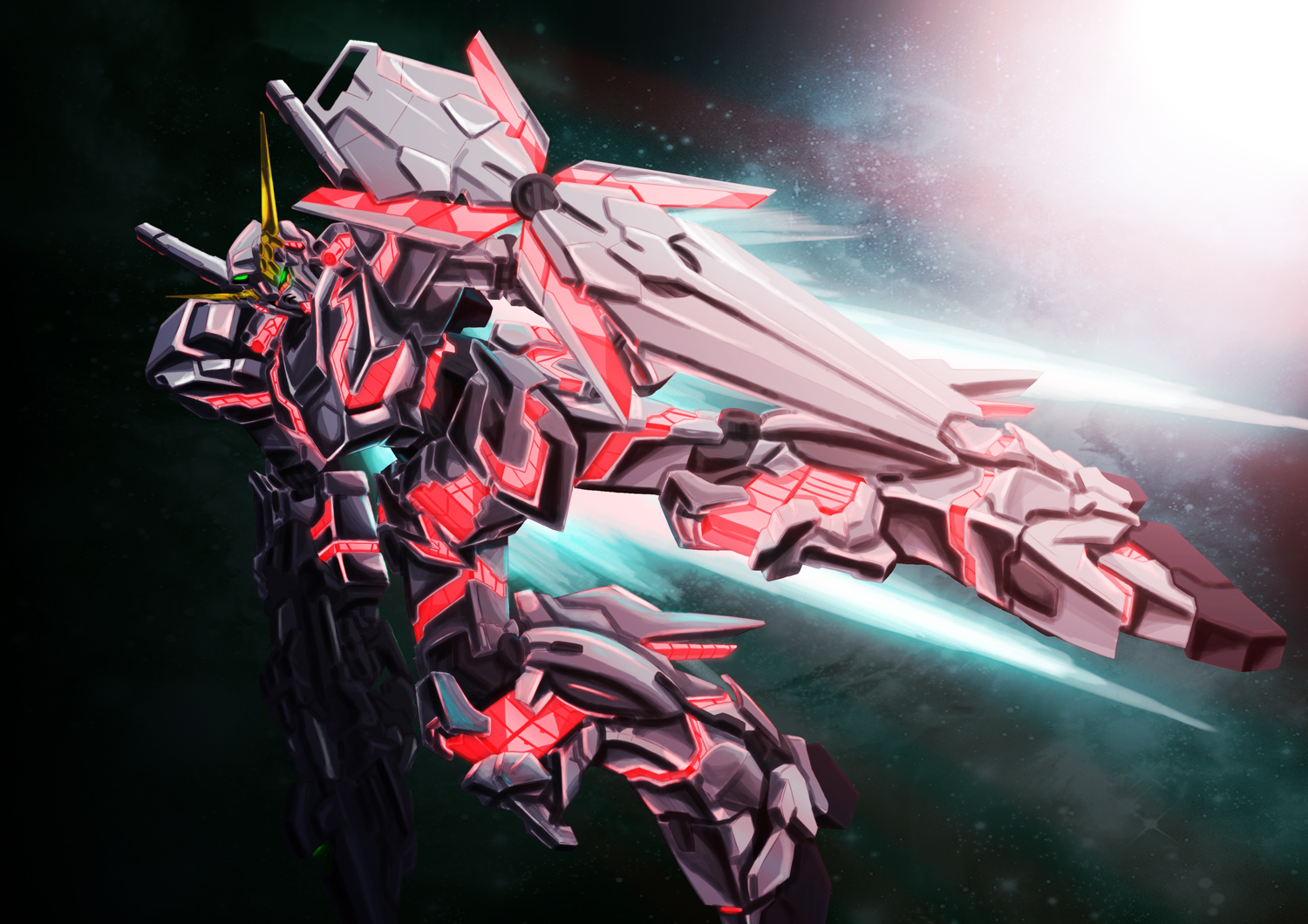 Anime Gundam Universal Century Super Robot Wars Mobile Suit Gundam Unicorn RX 0 Unicorn Gundam Artwo 1500x1060