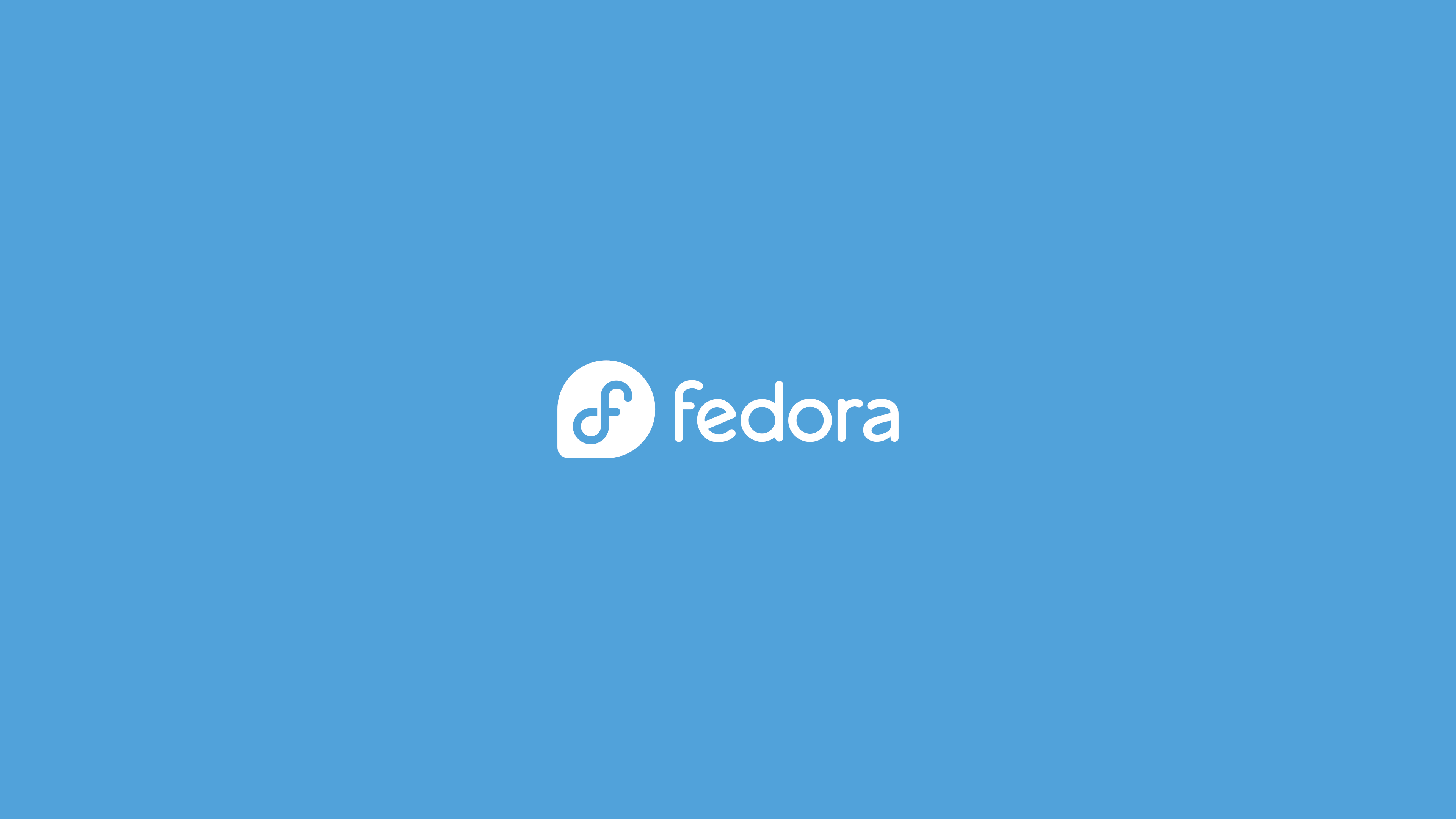 Fedora Linux Unix Simple Background Logo Minimalism 3840x2160