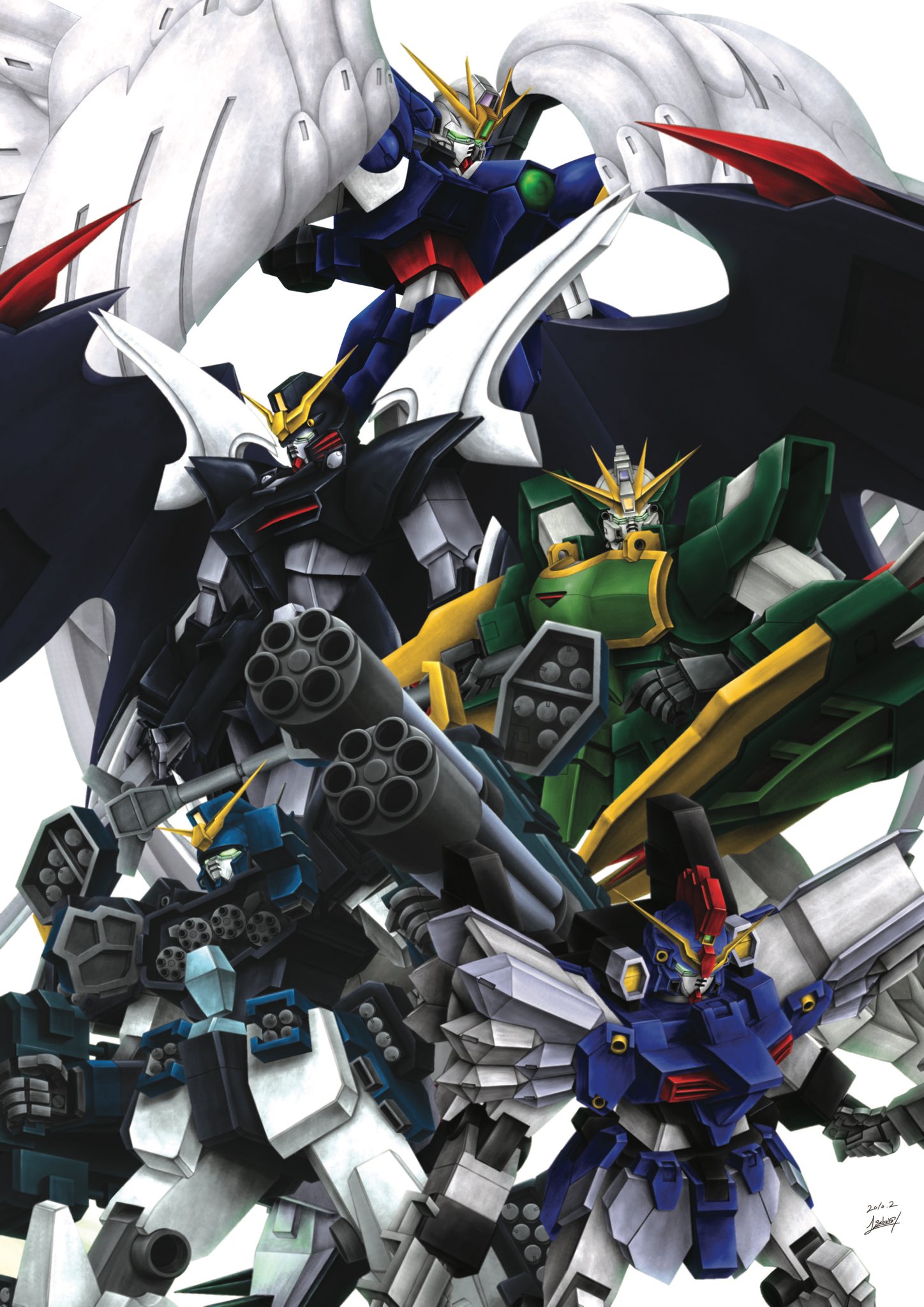 Anime Mech Gundam Mobile Suit Gundam Wing Super Robot Wars Wing Gundam Zero Gundam Deathscythe Hell  1448x2048