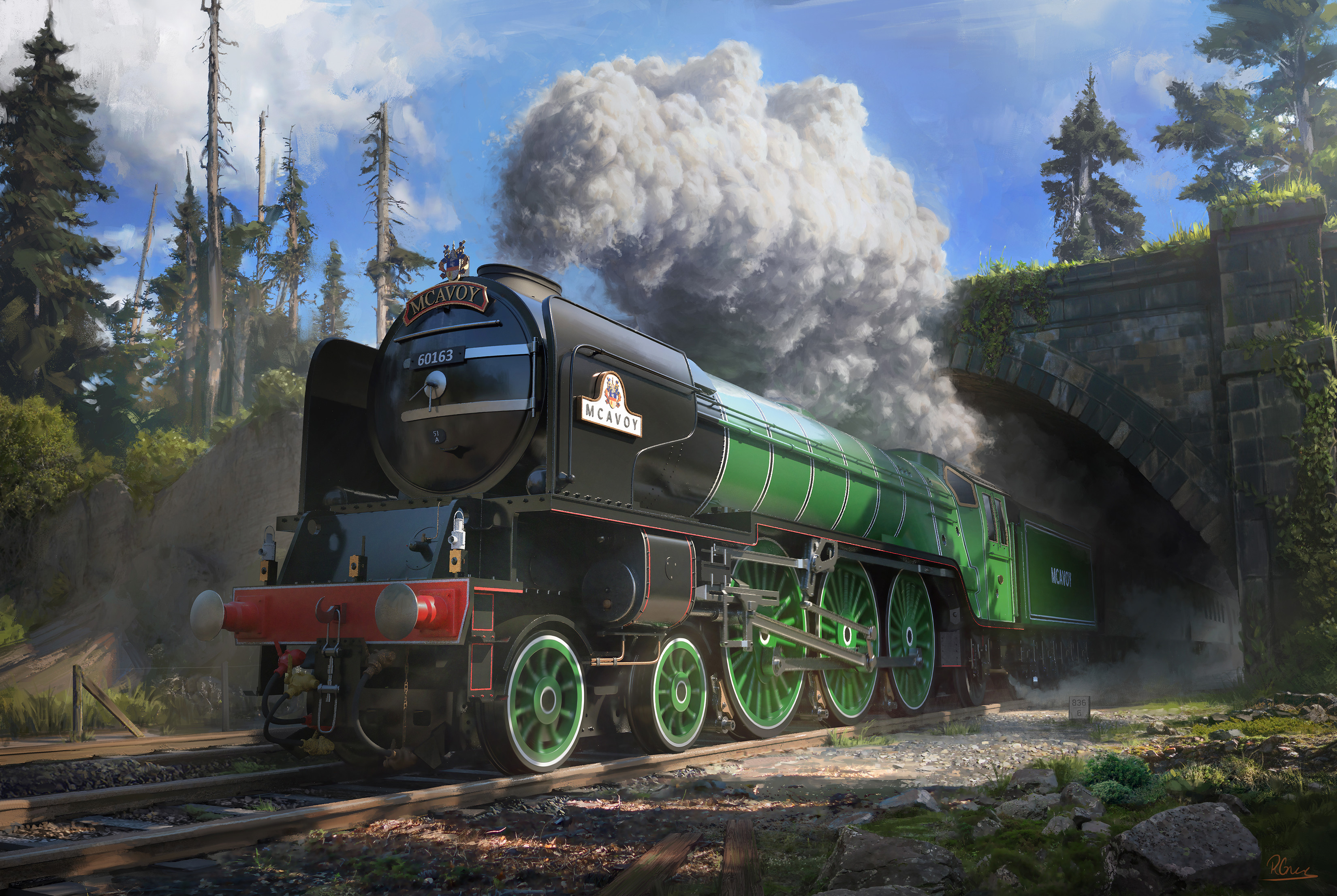 Rob Green Train Vehicle Locomotive Steam Locomotive Steam Train 3300x2213
