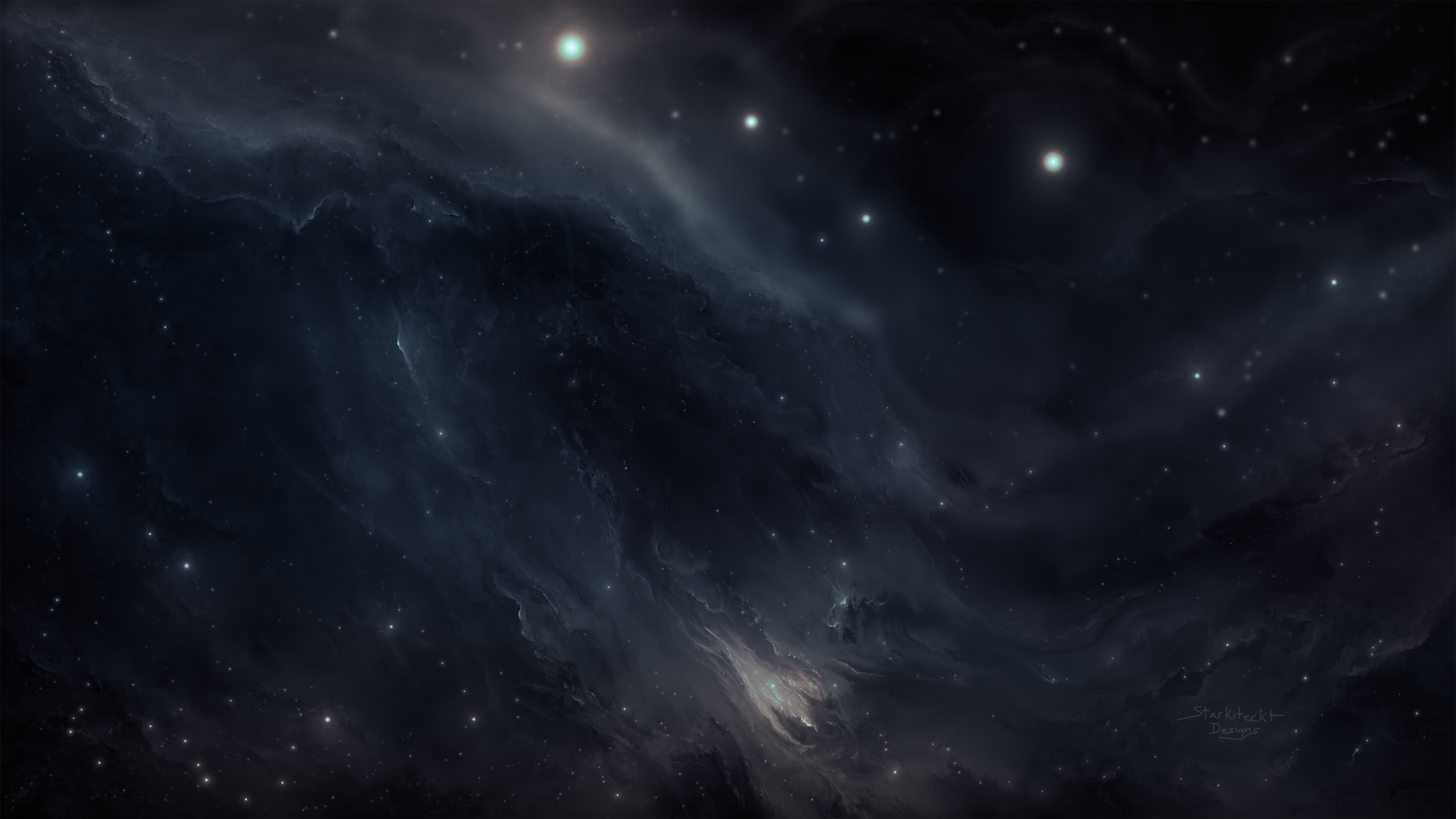 Starkiteckt Space Nebula Blue 3840x2160