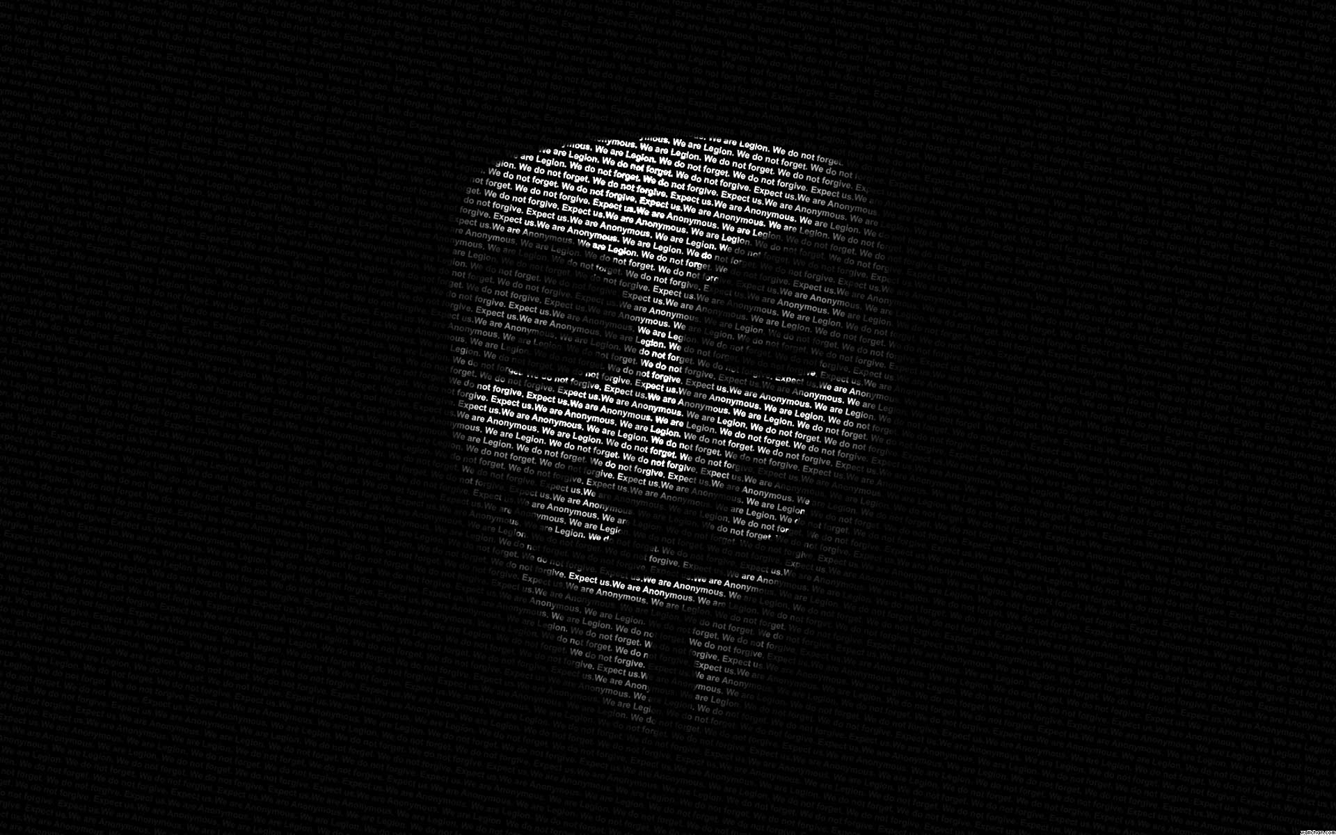 Mask Anonymous Monochrome Simple Background Guy Fawkes Mask Black Background Typography 1920x1200